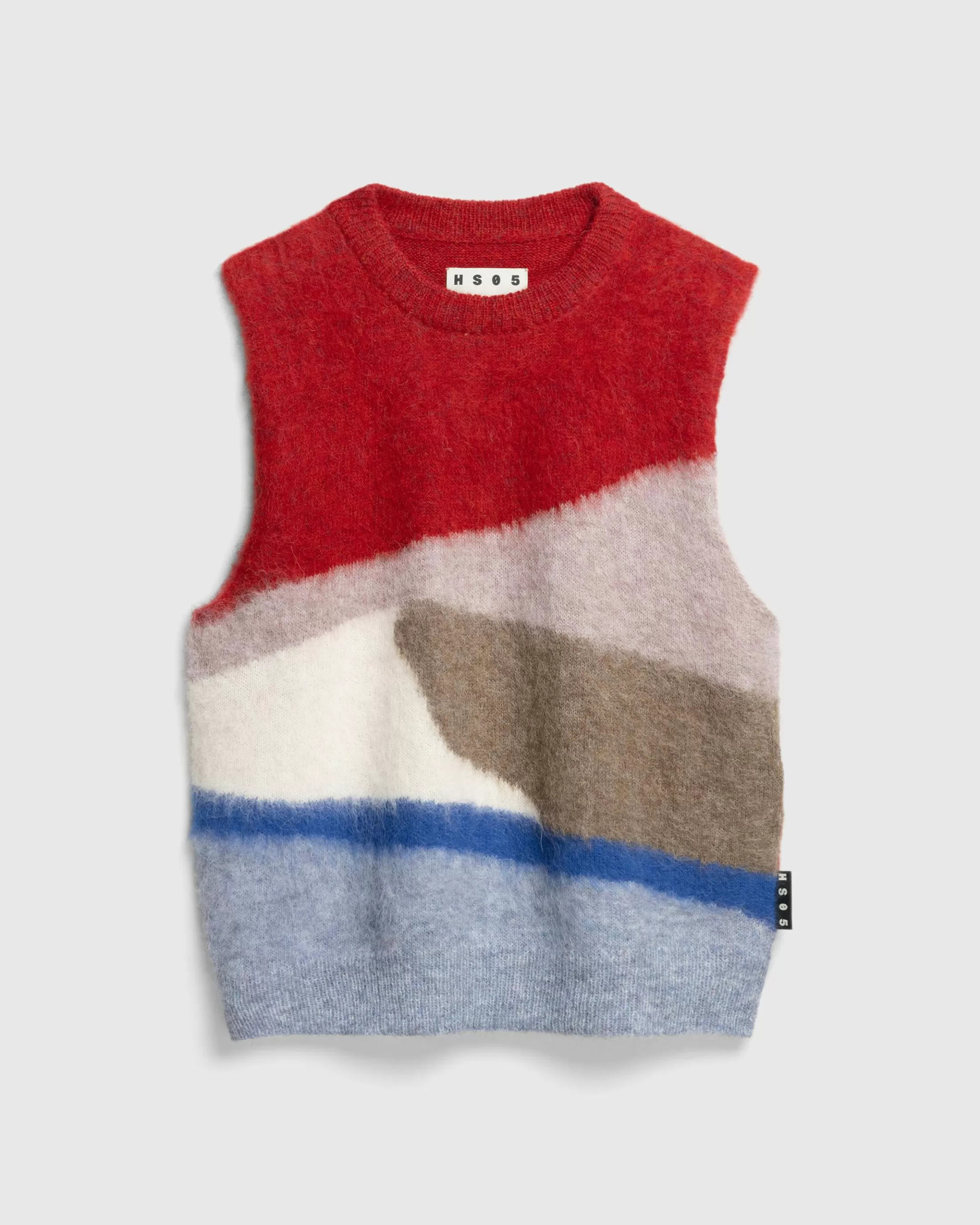 Cheap Highsnobiety HS05 Alpaca Abstract Sweater Vest Red/Blue unavailable