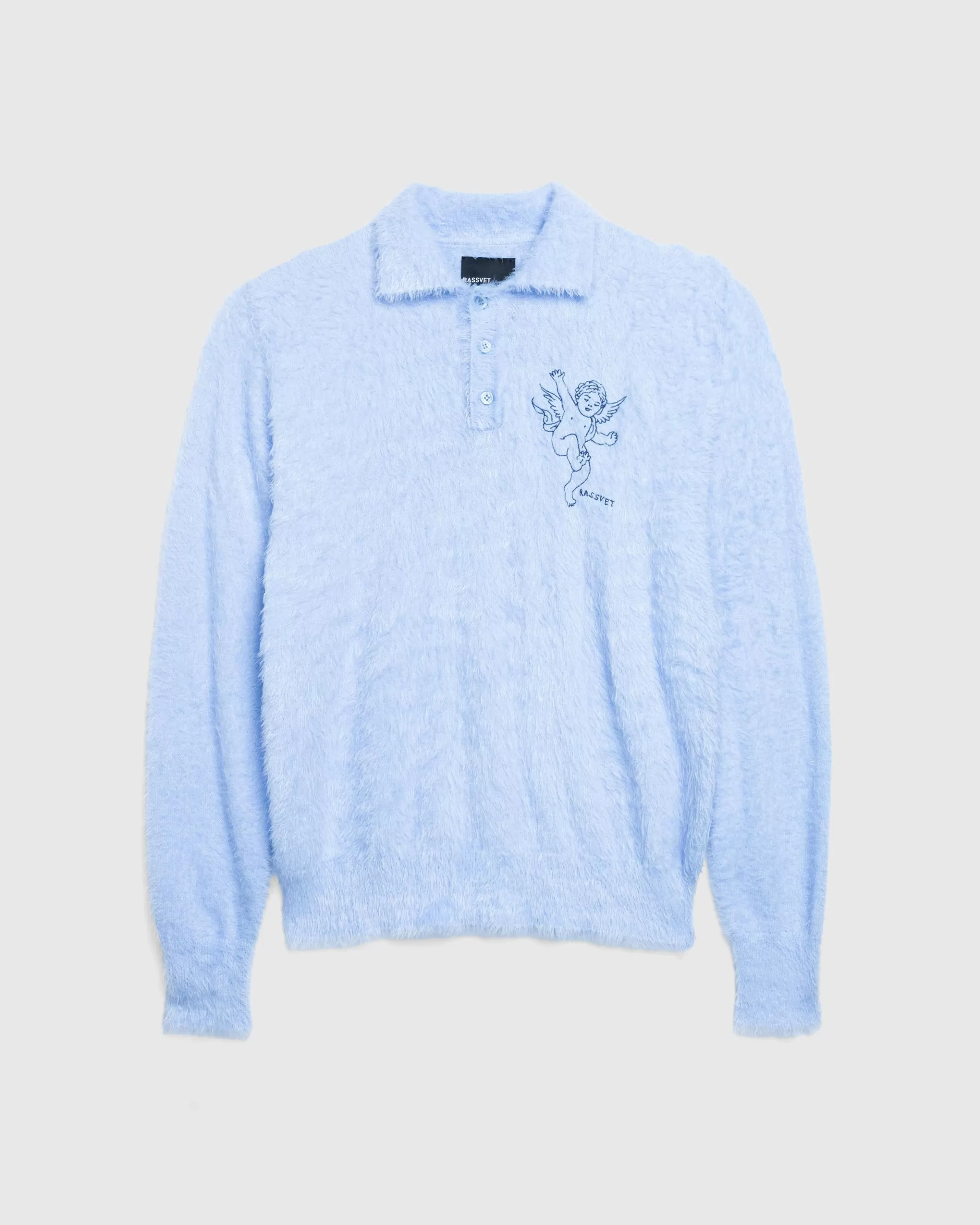 Best Rassvet ANGEL MOHAIR POLO KNIT LIGHT BLUE lightblue