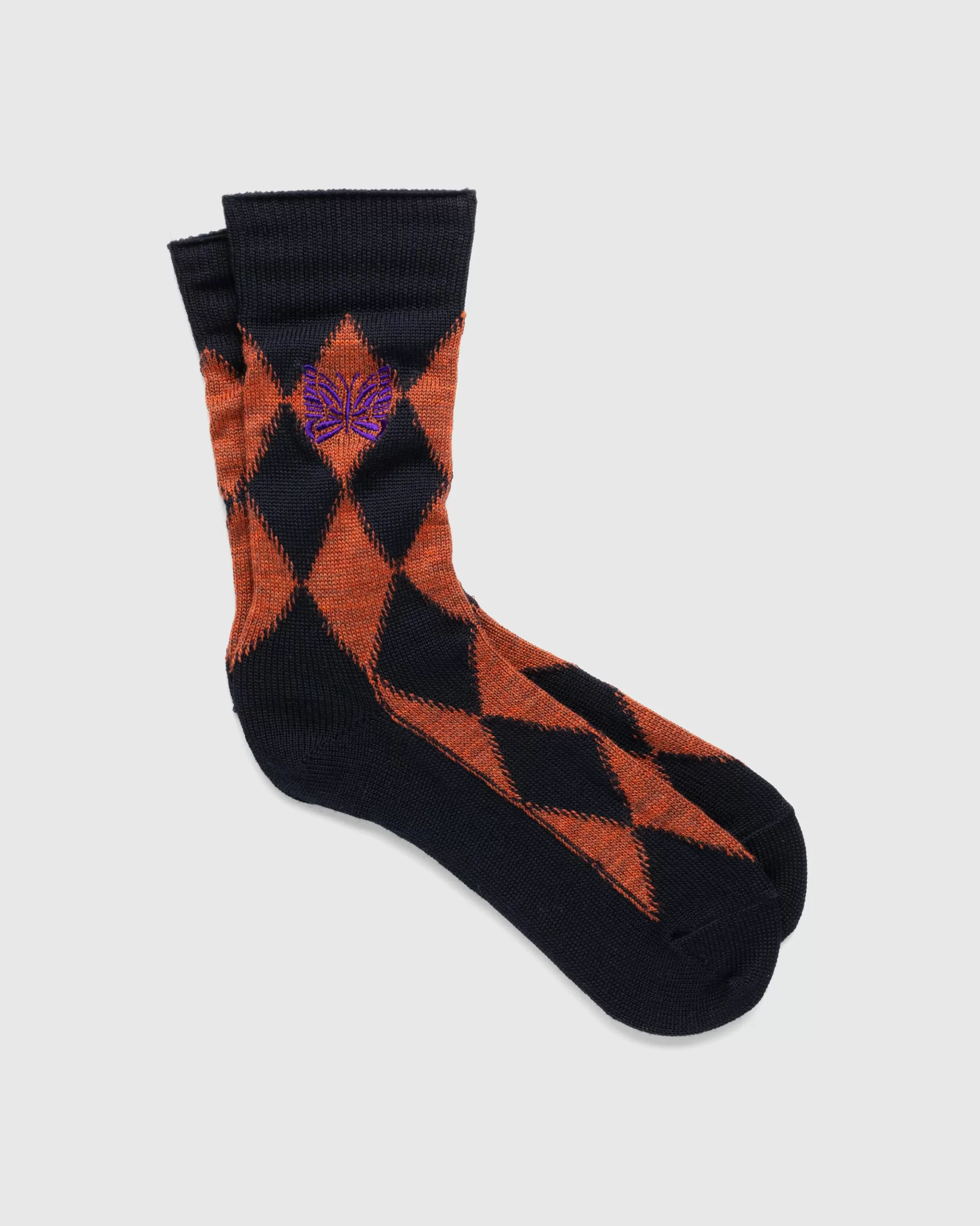 Sale Needles Argyle Merino Socks orange