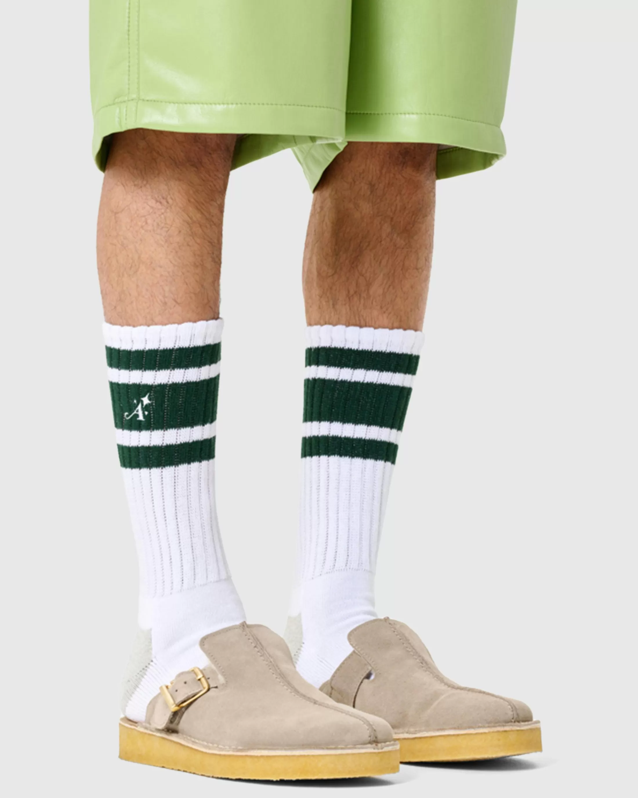 Shop Happy Socks Athletic Socks /Green white