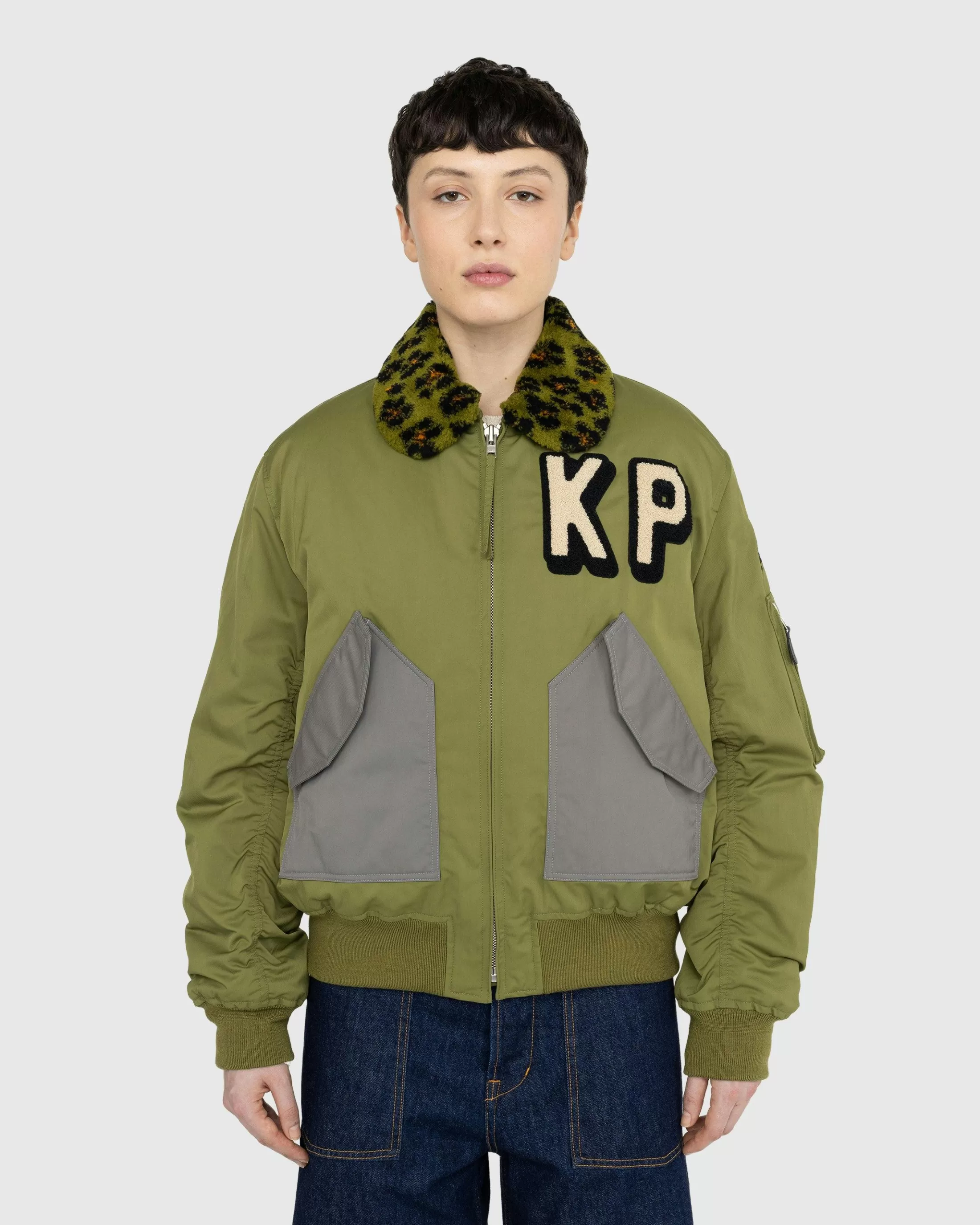 Hot Kenzo Bomber Jacket Green khaki