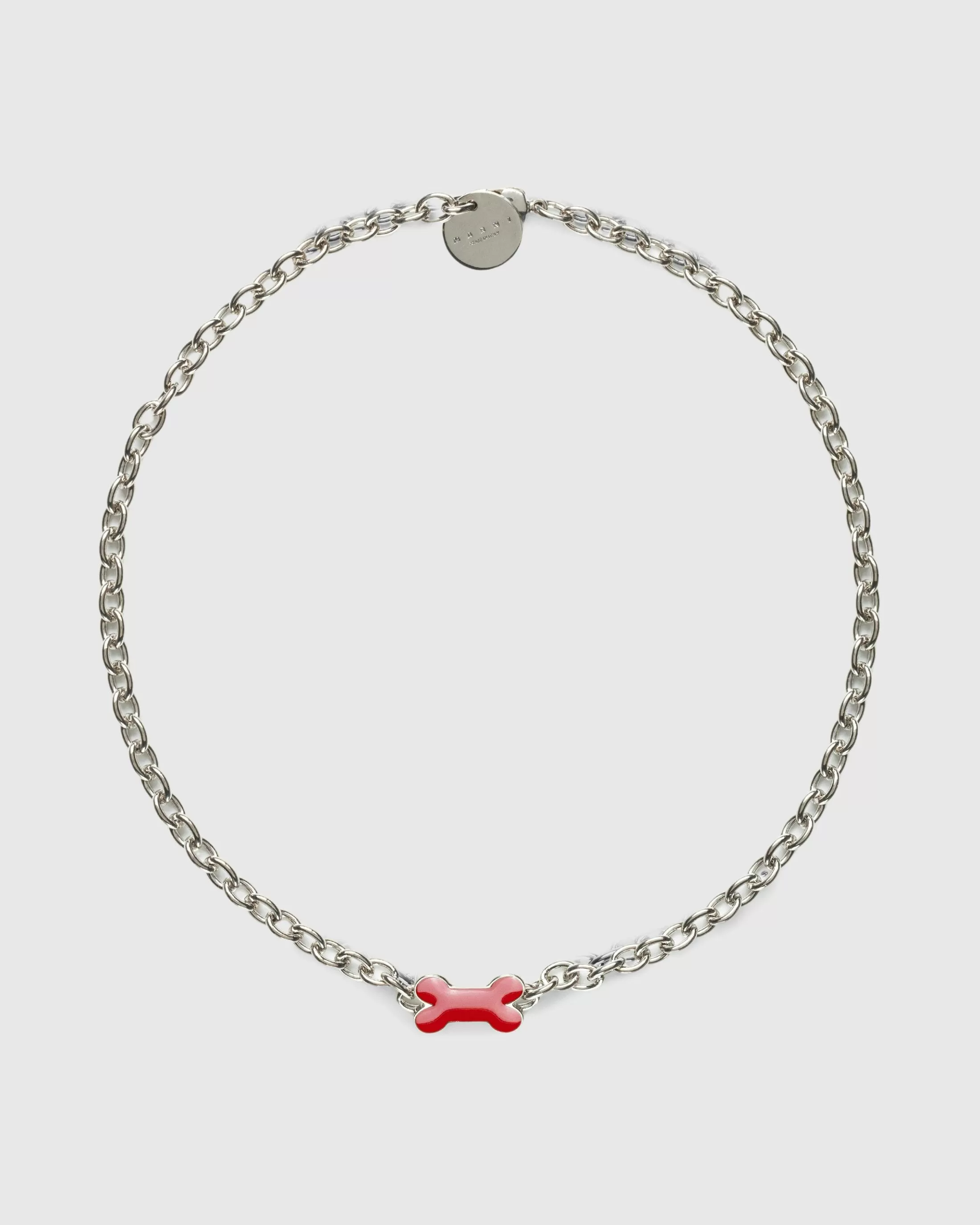 Cheap Marni Bone Necklace red