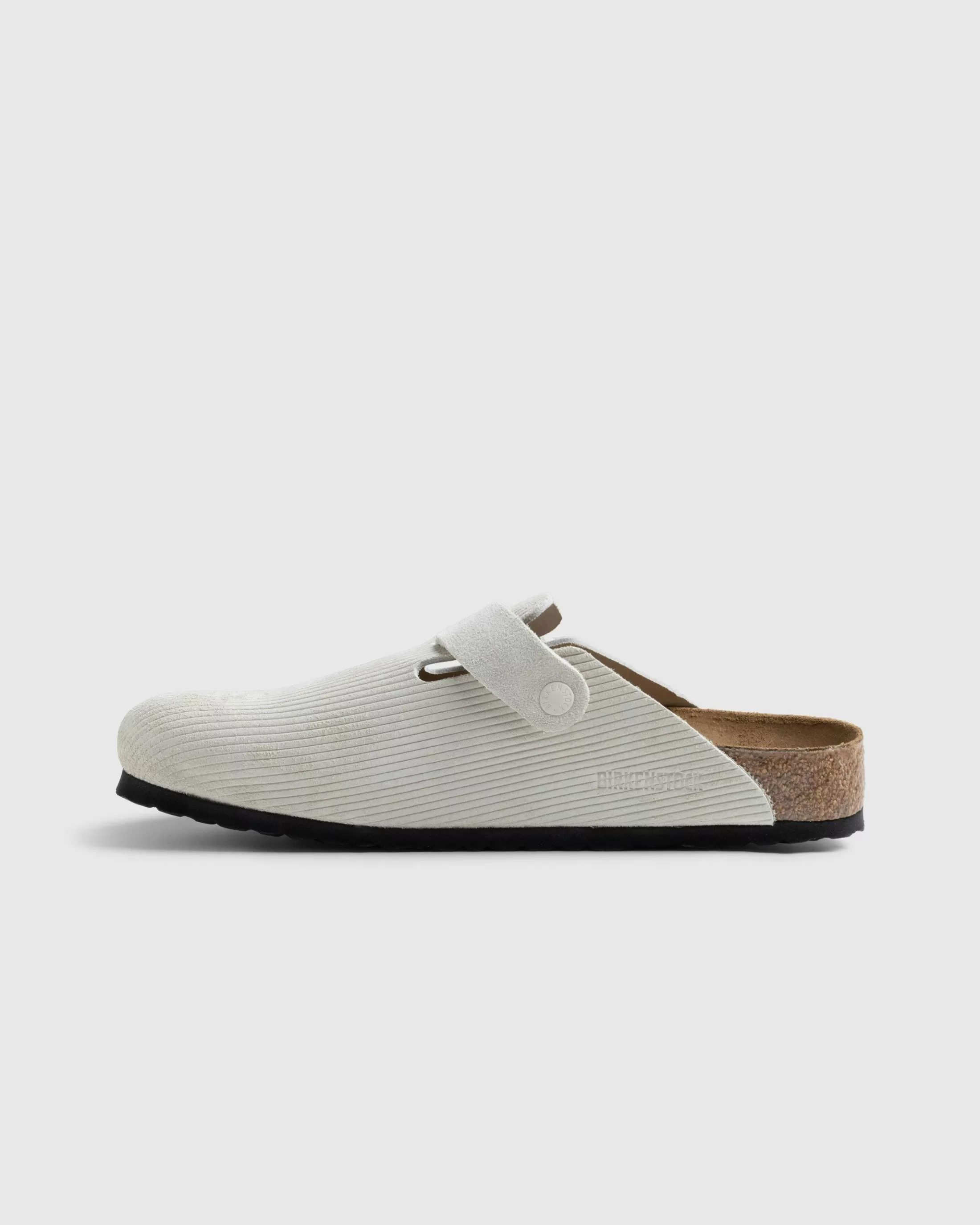 Shop Birkenstock Boston Suede Leather Corduroy Antique White corduroyantiquewhite