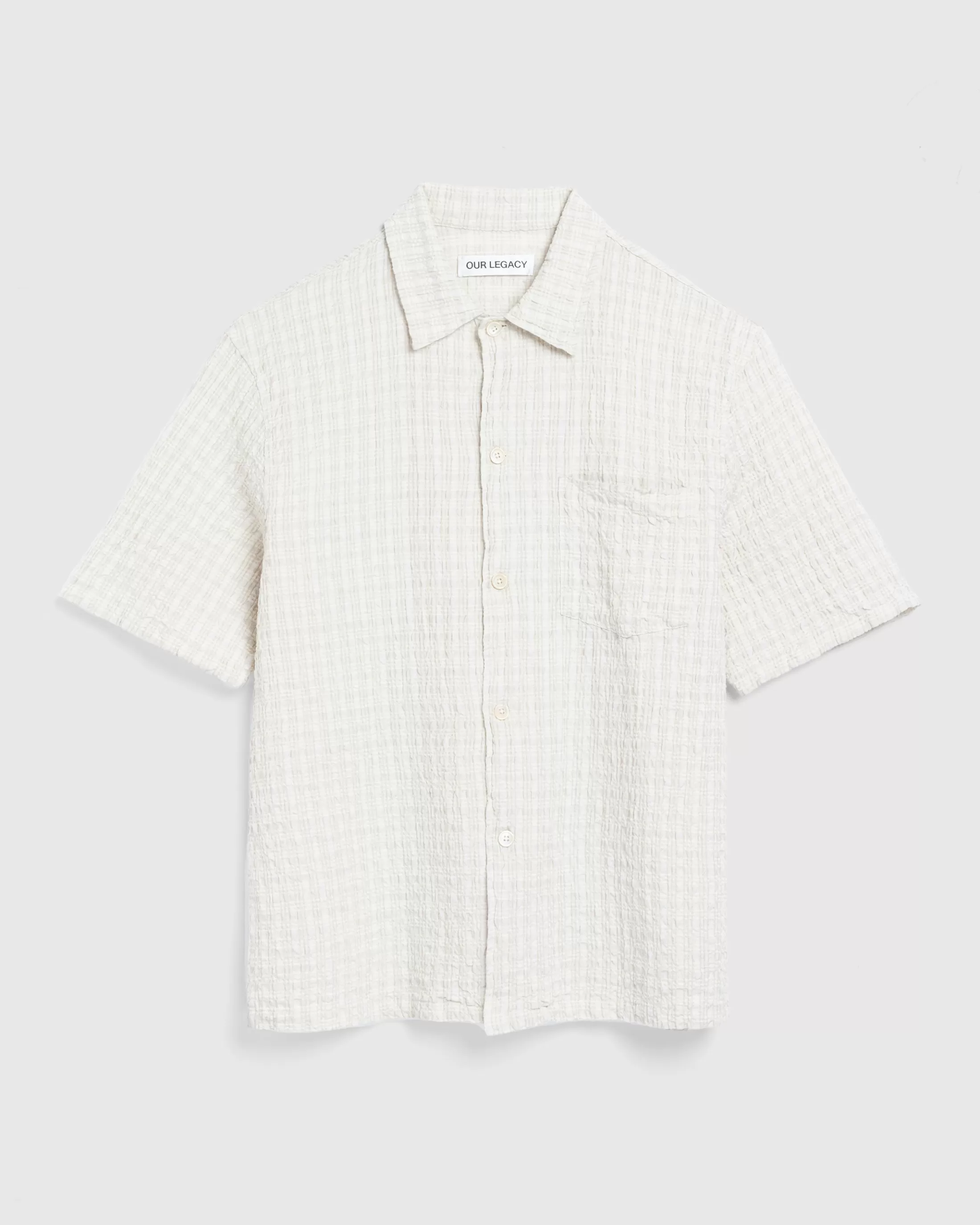 Best Sale Our Legacy Box Short-Sleeve Shirt Light Authentic Seersucker lightauthenticseersucker