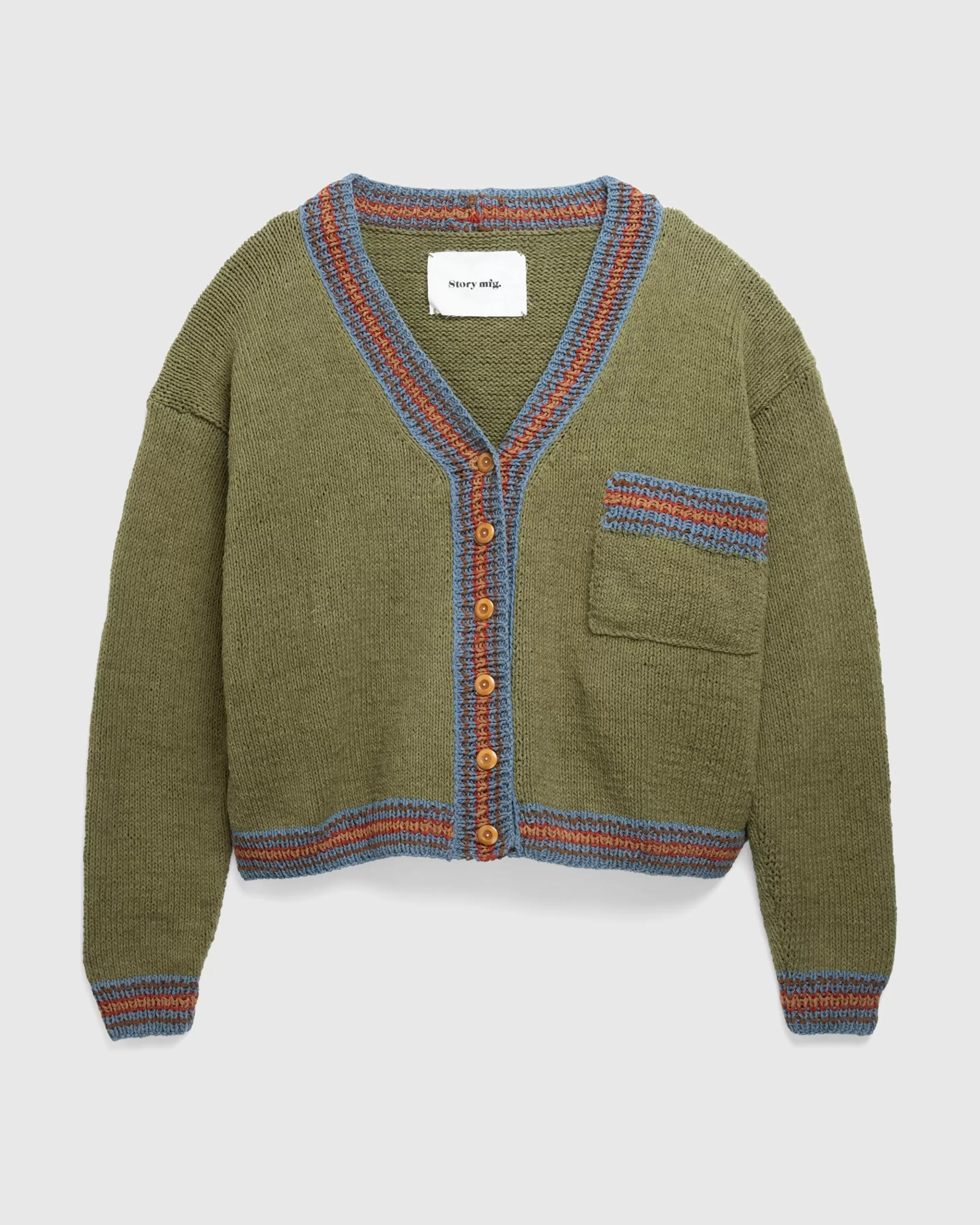 Clearance Story mfg. Bulb Cardigan olive