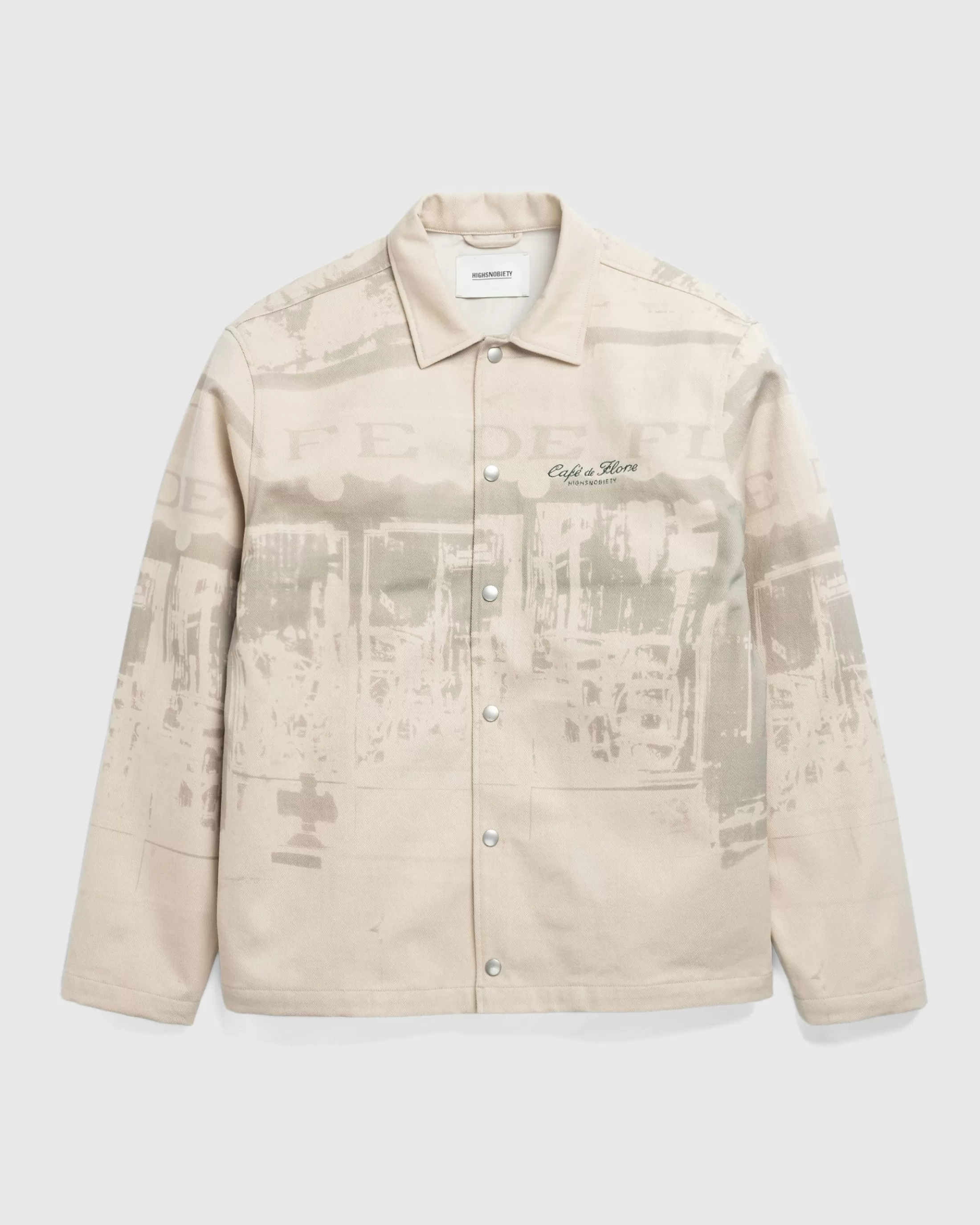 Hot Café de Flore Café Jacket Beige printed