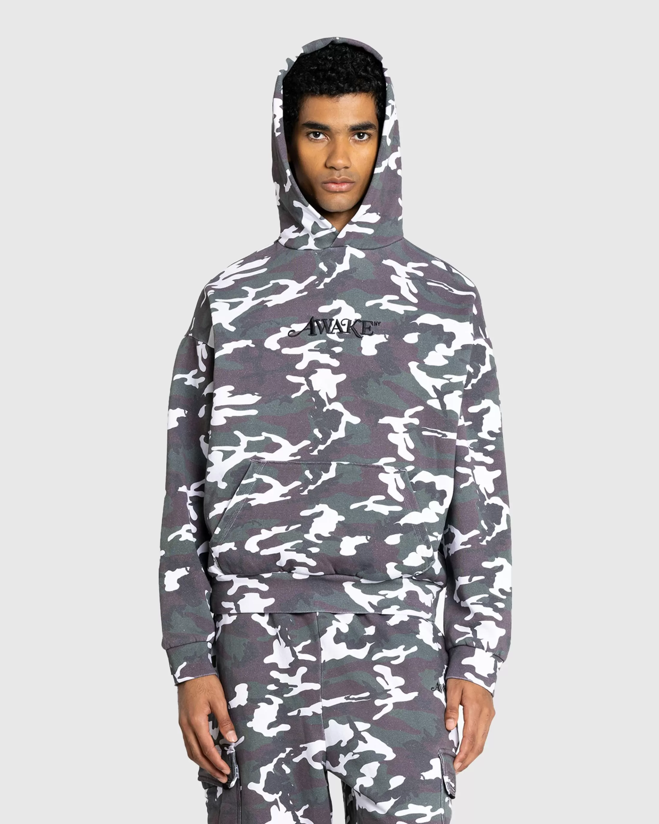 Hot Awake NY Camo Hoodie Green greencamo