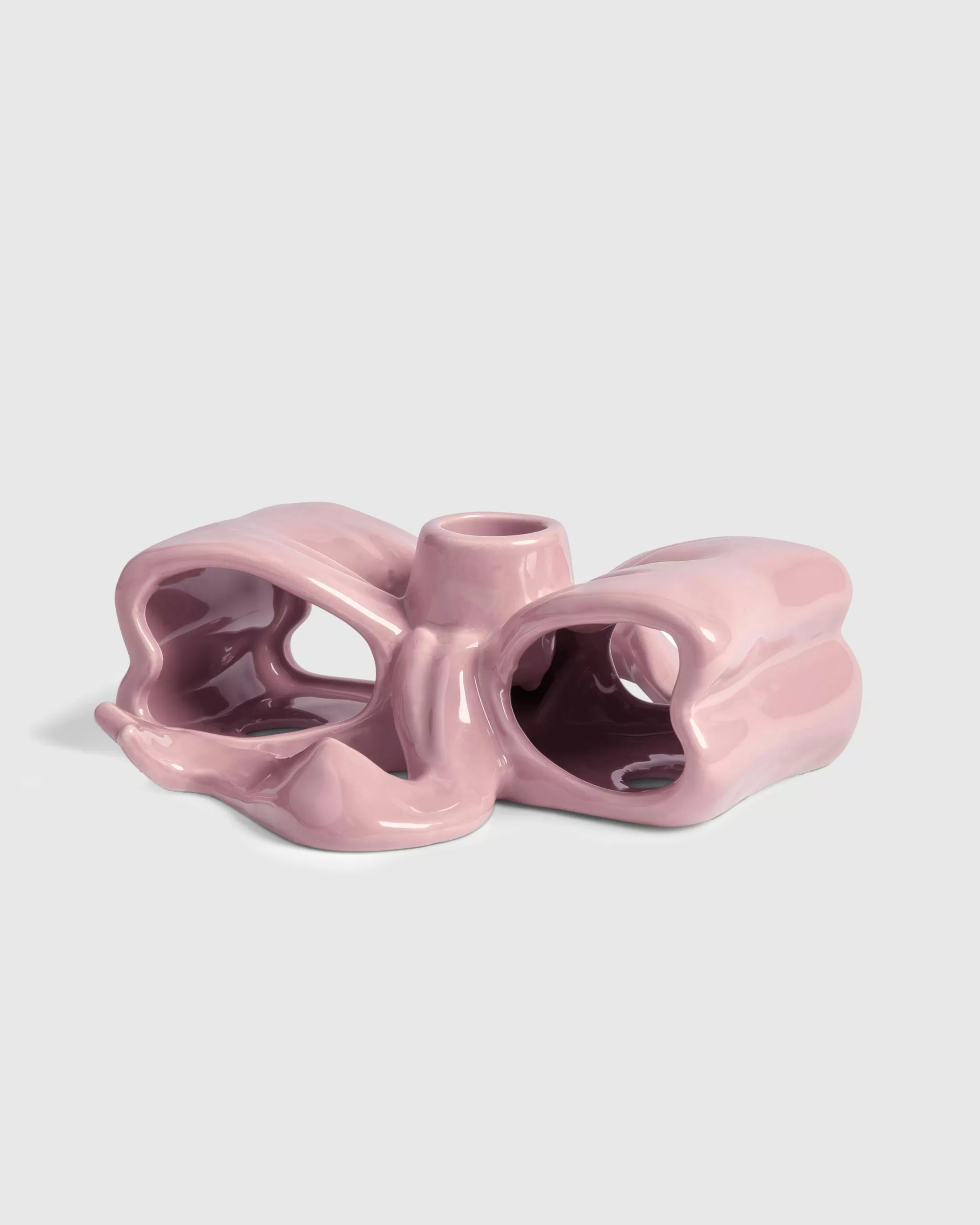 Hot &Klevering Candle Holder Ribbon pink