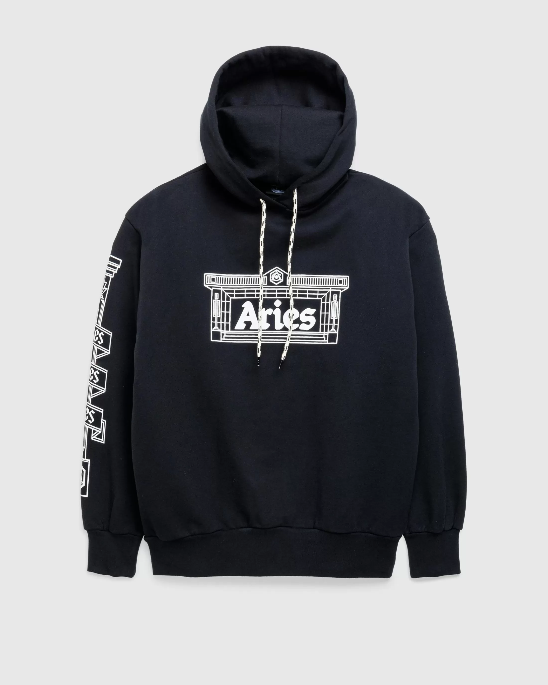 Shop Aries Column Hoodie black