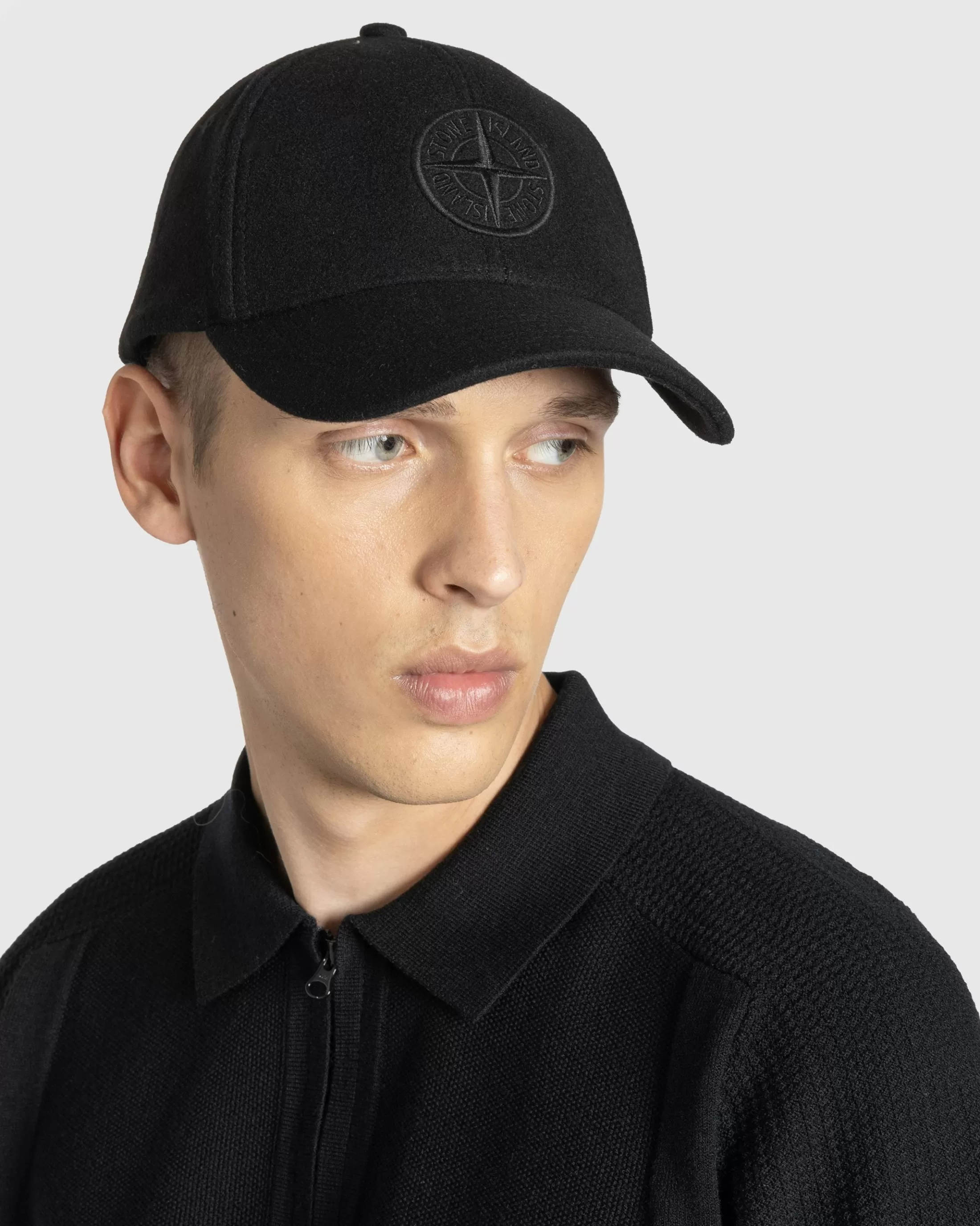 Best Stone Island Compass Logo Hat black