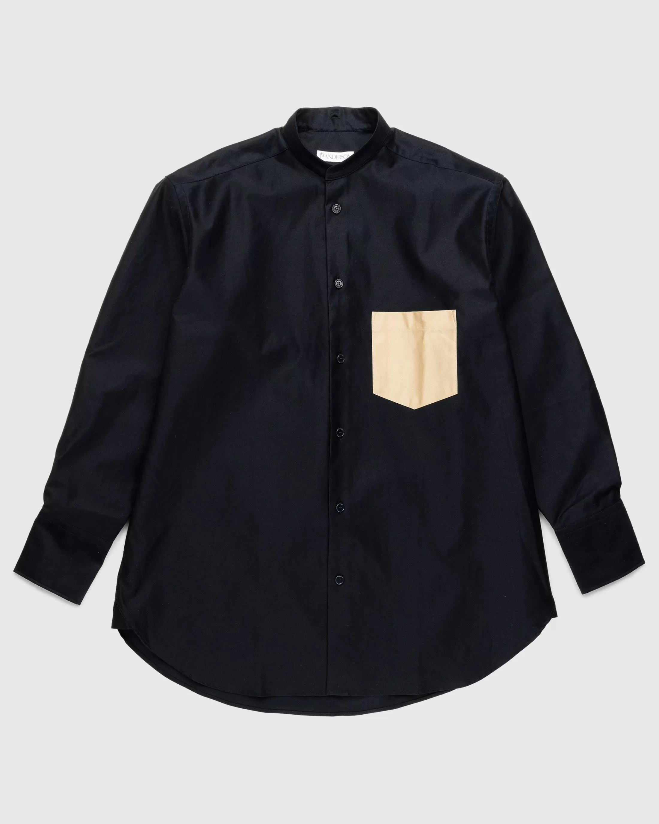 Store J.W. Anderson Contrast Patch Pocket Oversized Shirt Navy blue