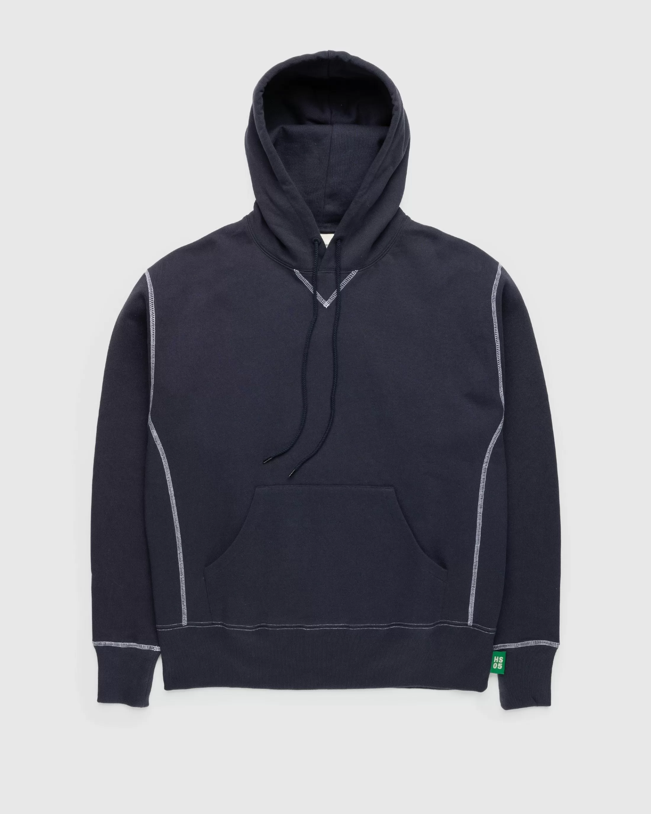 Outlet Highsnobiety Contrast Stitch Fleece Hoodie navy