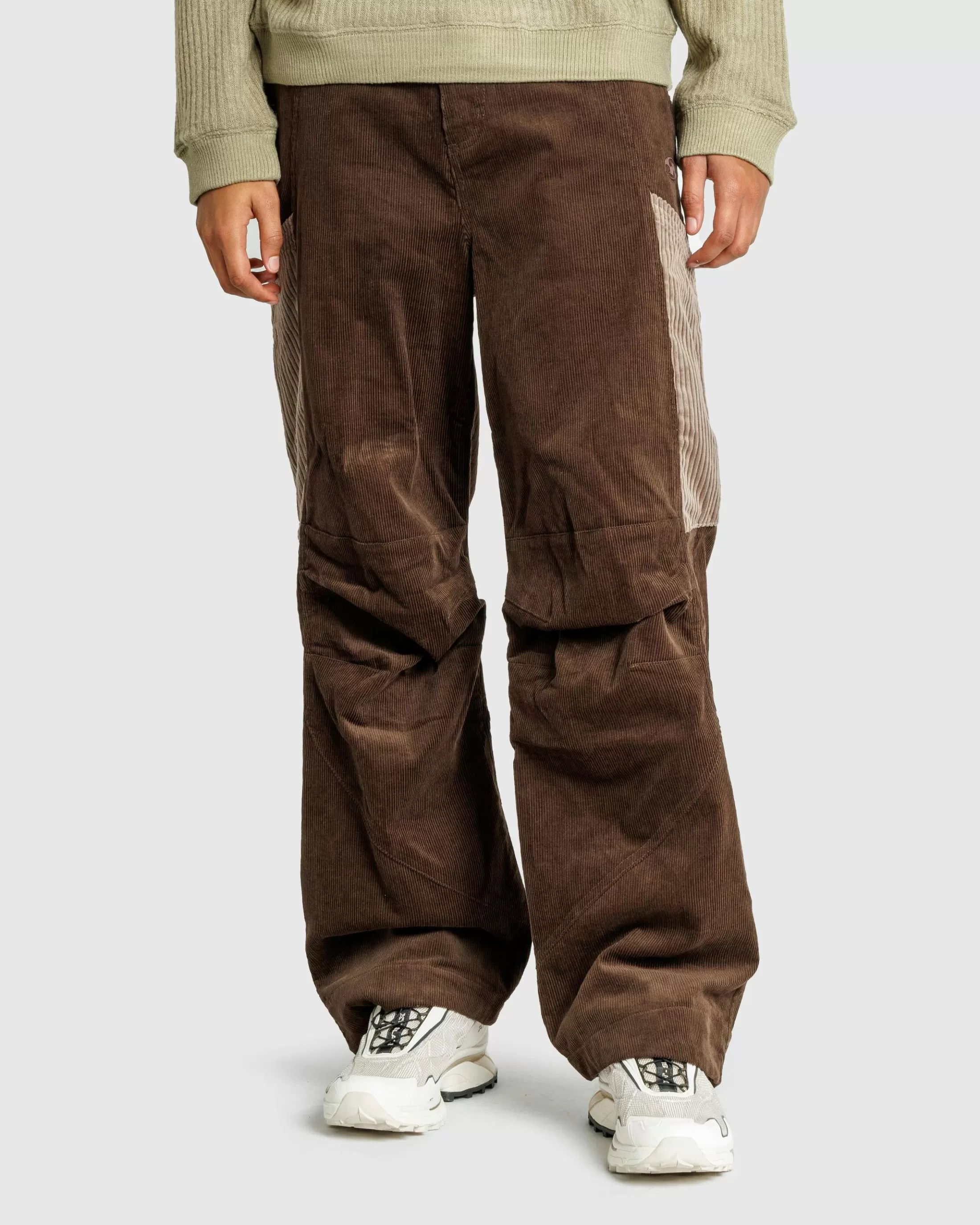 Fashion San San Gear Corduroy Pocket Pants brown