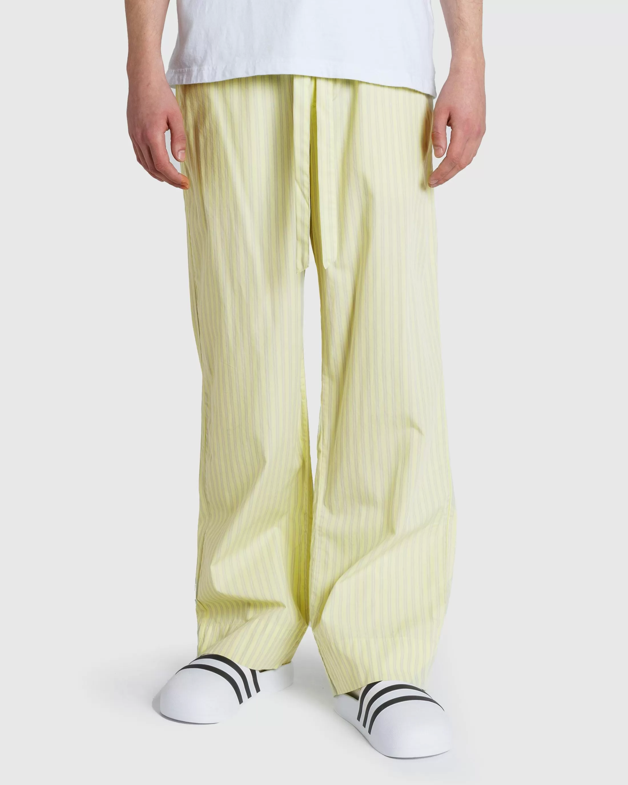 Online Tekla Cotton Poplin Pyjamas Pants Light Moss Stripes lightmossstripes