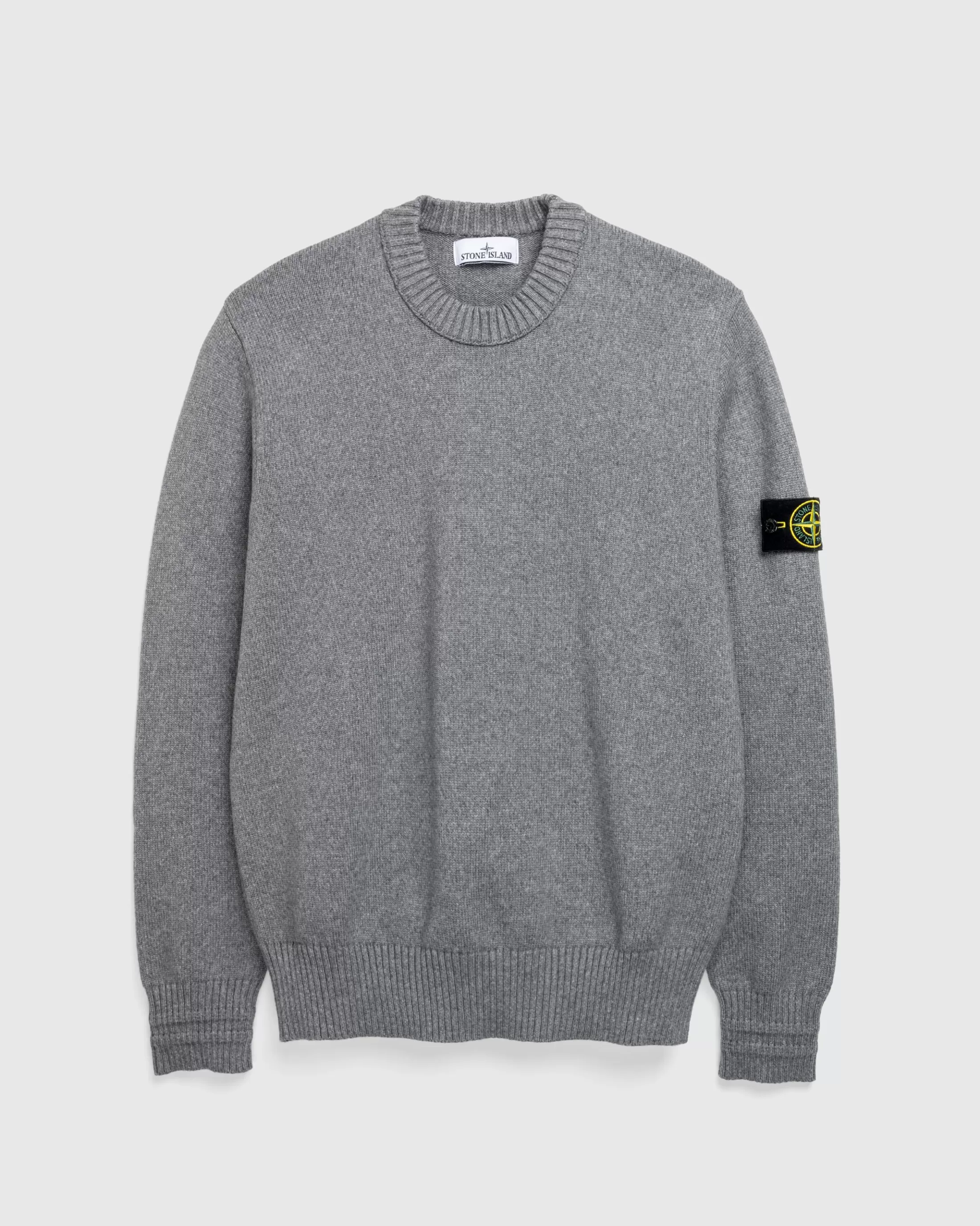 Shop Stone Island Crewneck Sweater Melange Grey melangegrey