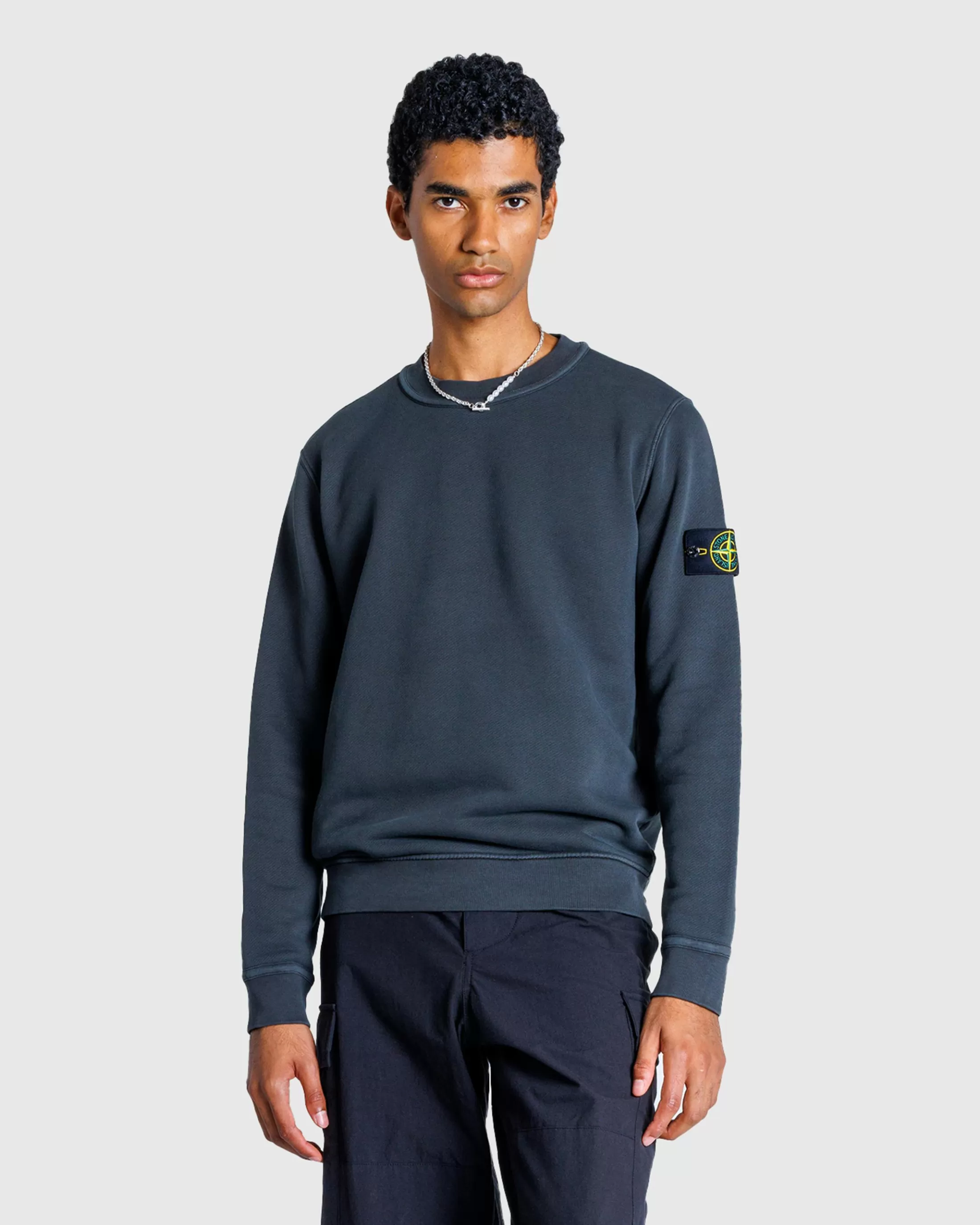 Best Sale Stone Island Crewneck Sweatshirt Lead Grey leadgrey