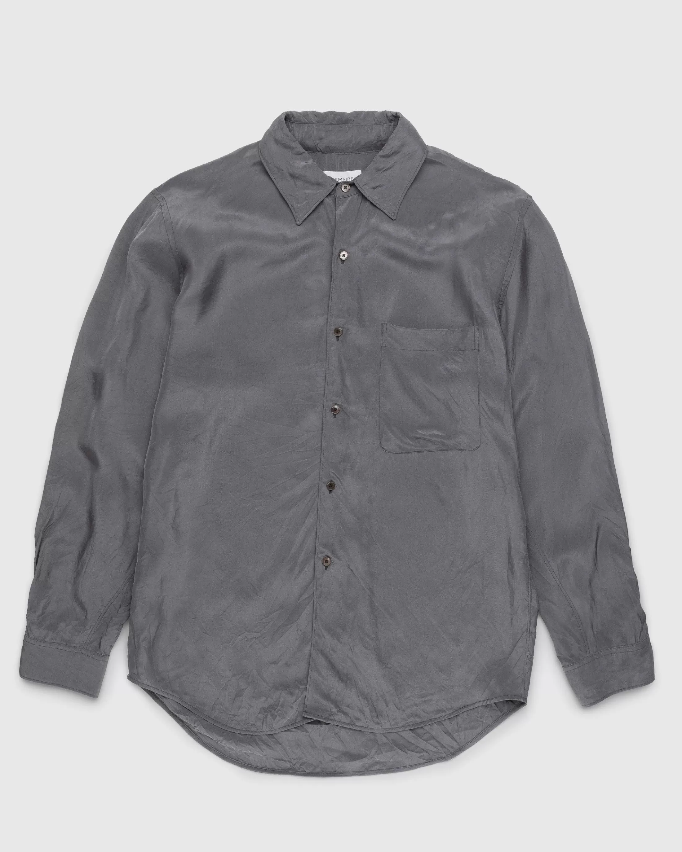 Cheap Lemaire Crinkled Longsleeve Shirt aluminum