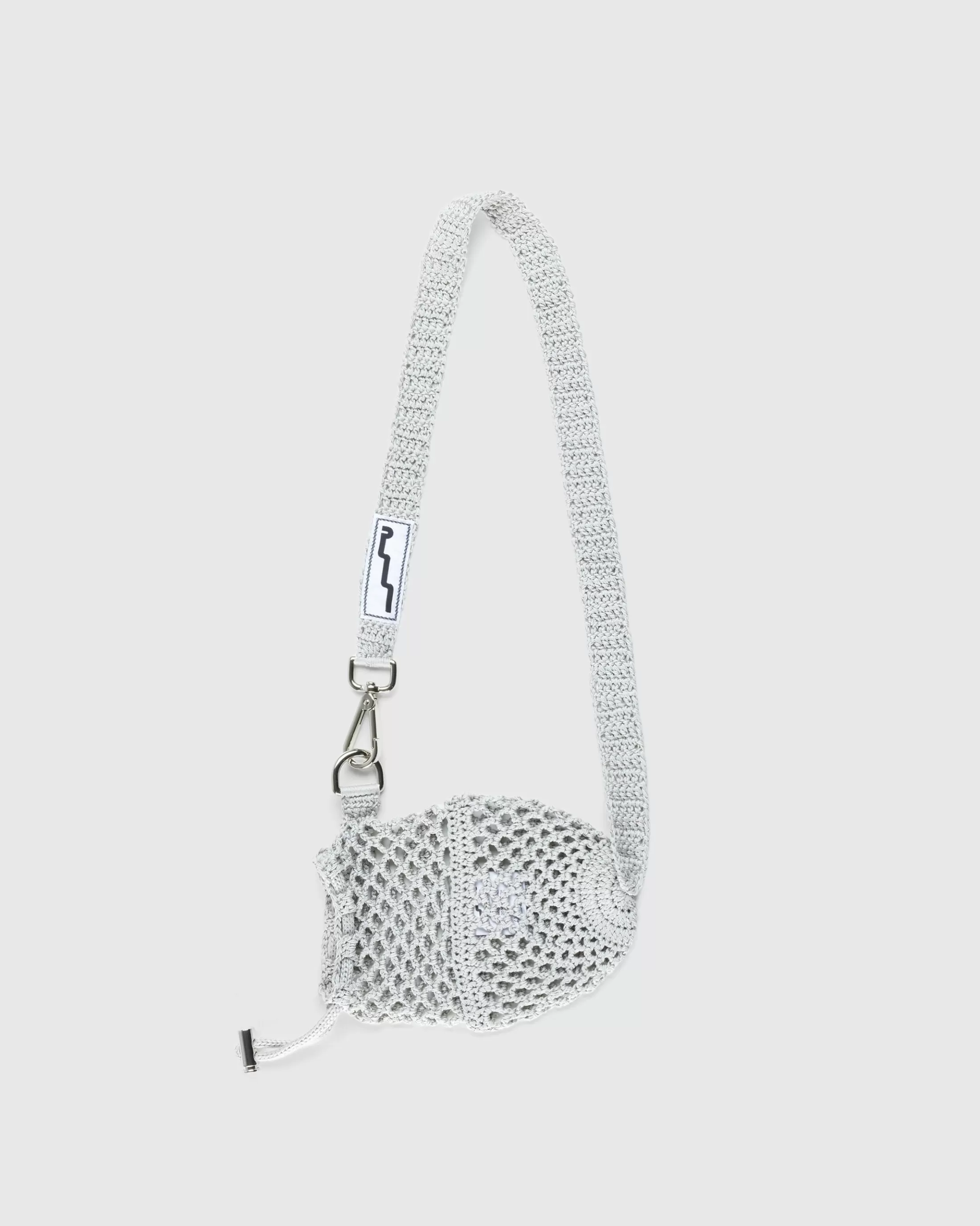 Best SSU Crochet Mesh Crossbody Bag Ice Grey icegrey