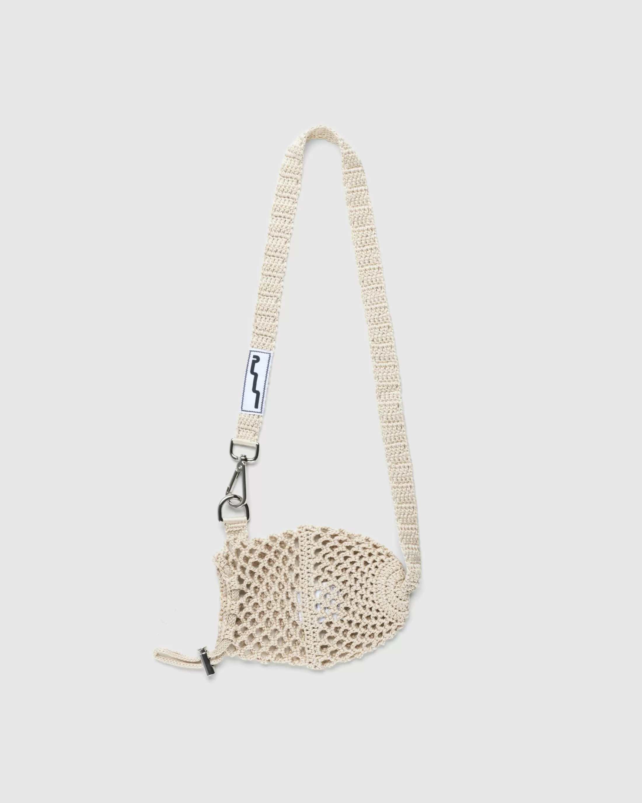 Cheap SSU Crochet Mesh Crossbody Bag tan