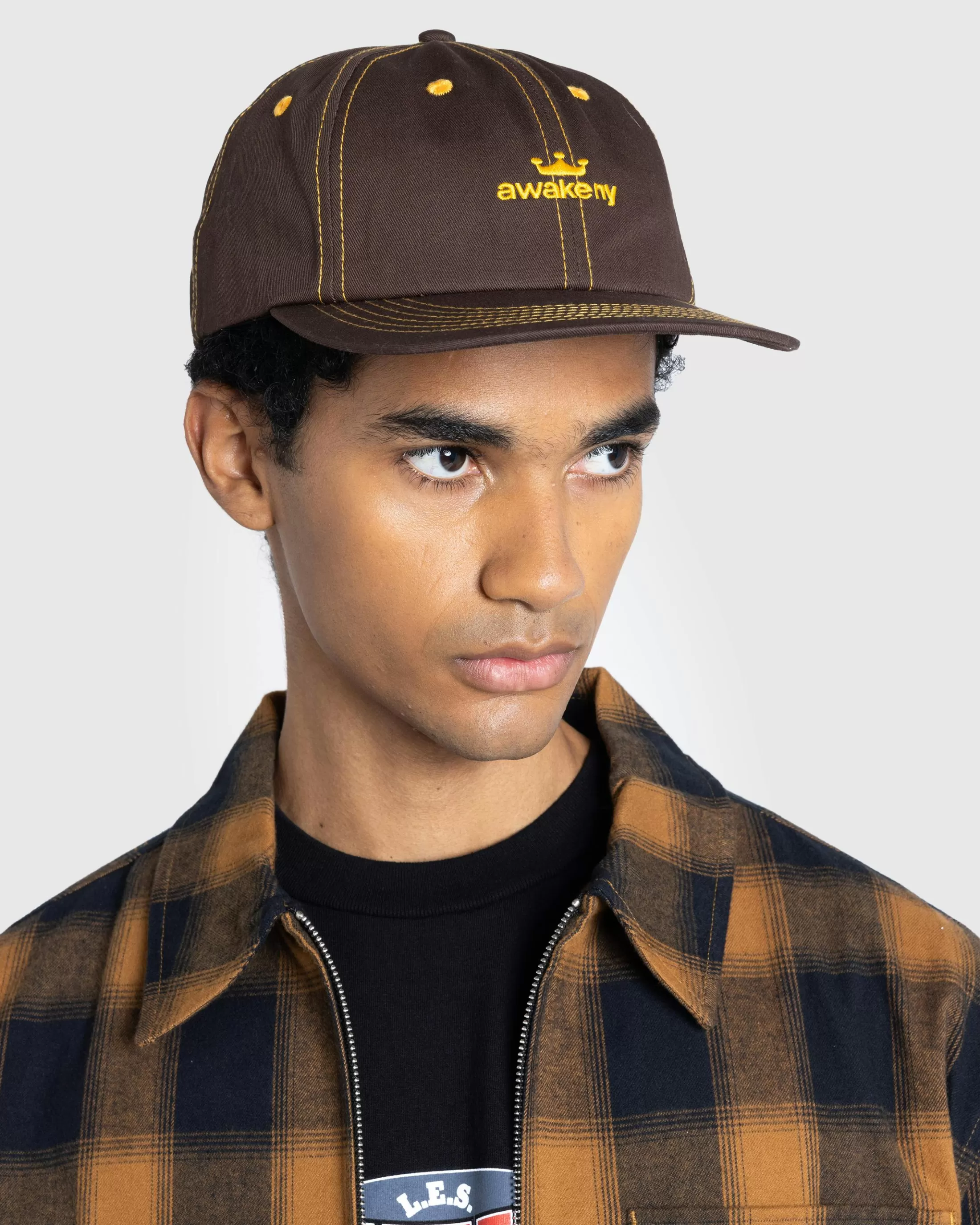 Best Awake NY Crown Logo 6-Panel Hat brown