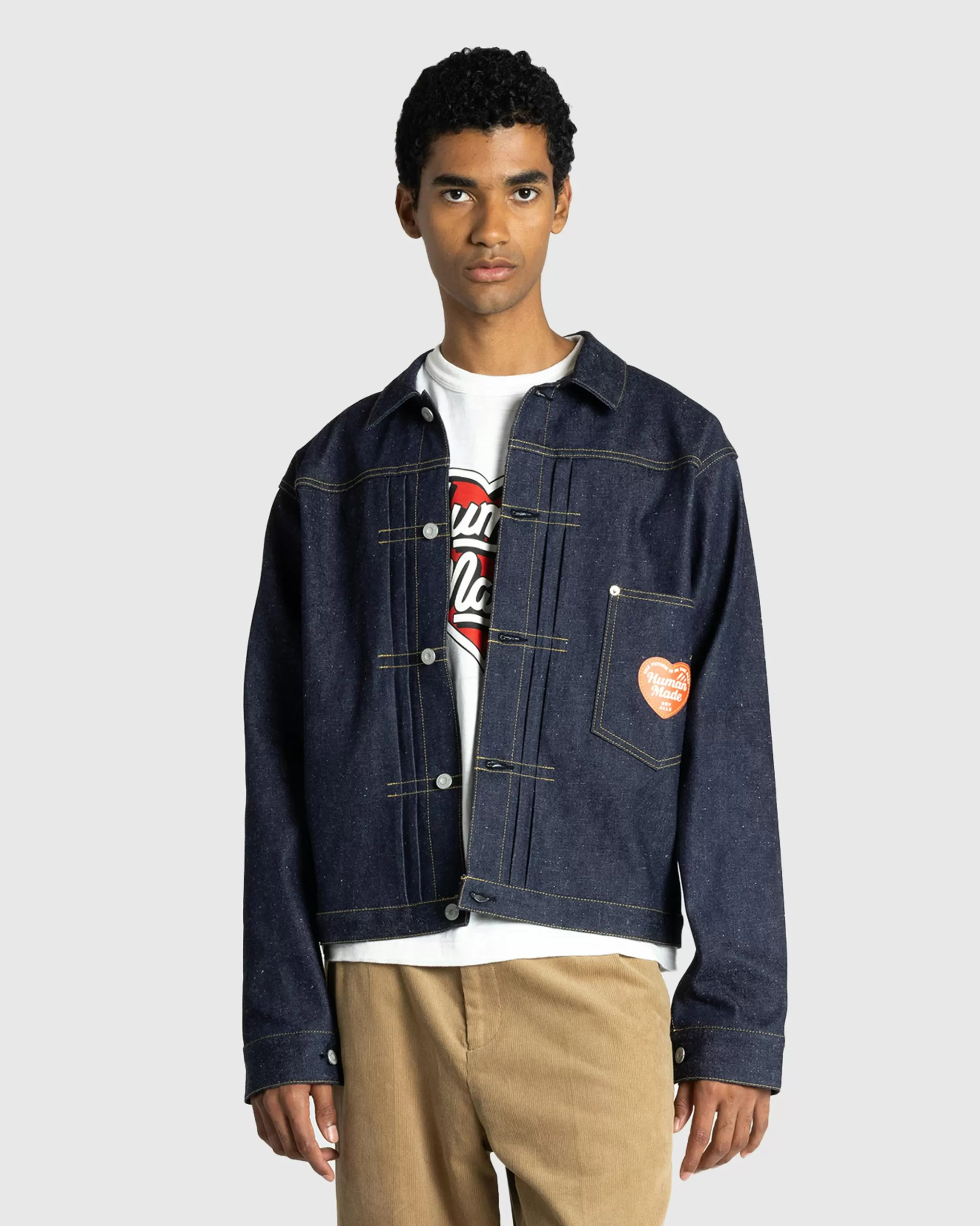 Online Human Made Denim Work Jacket Rigid indigo