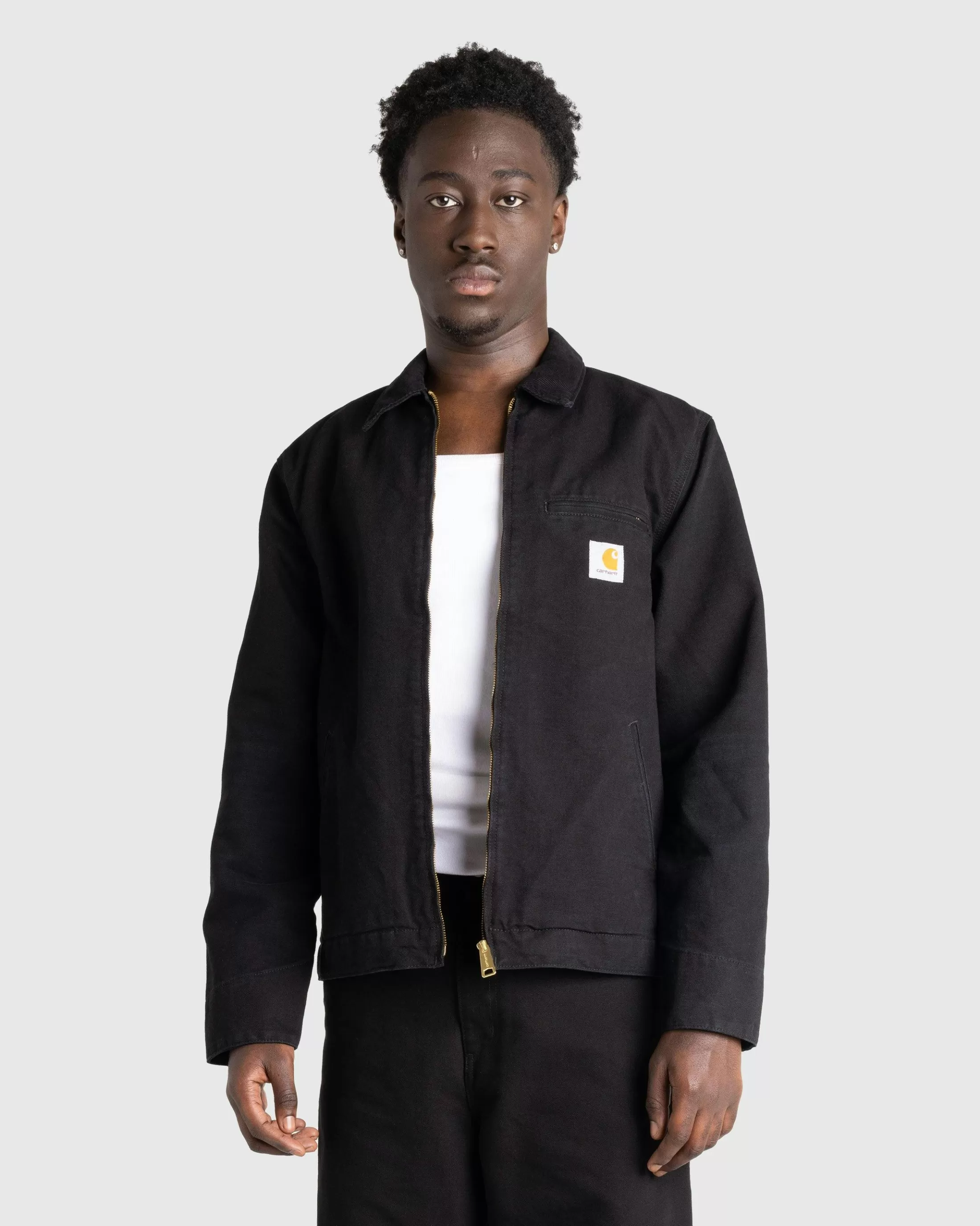 Shop Carhartt WIP Detroit Jacket Black/Aged Canvas