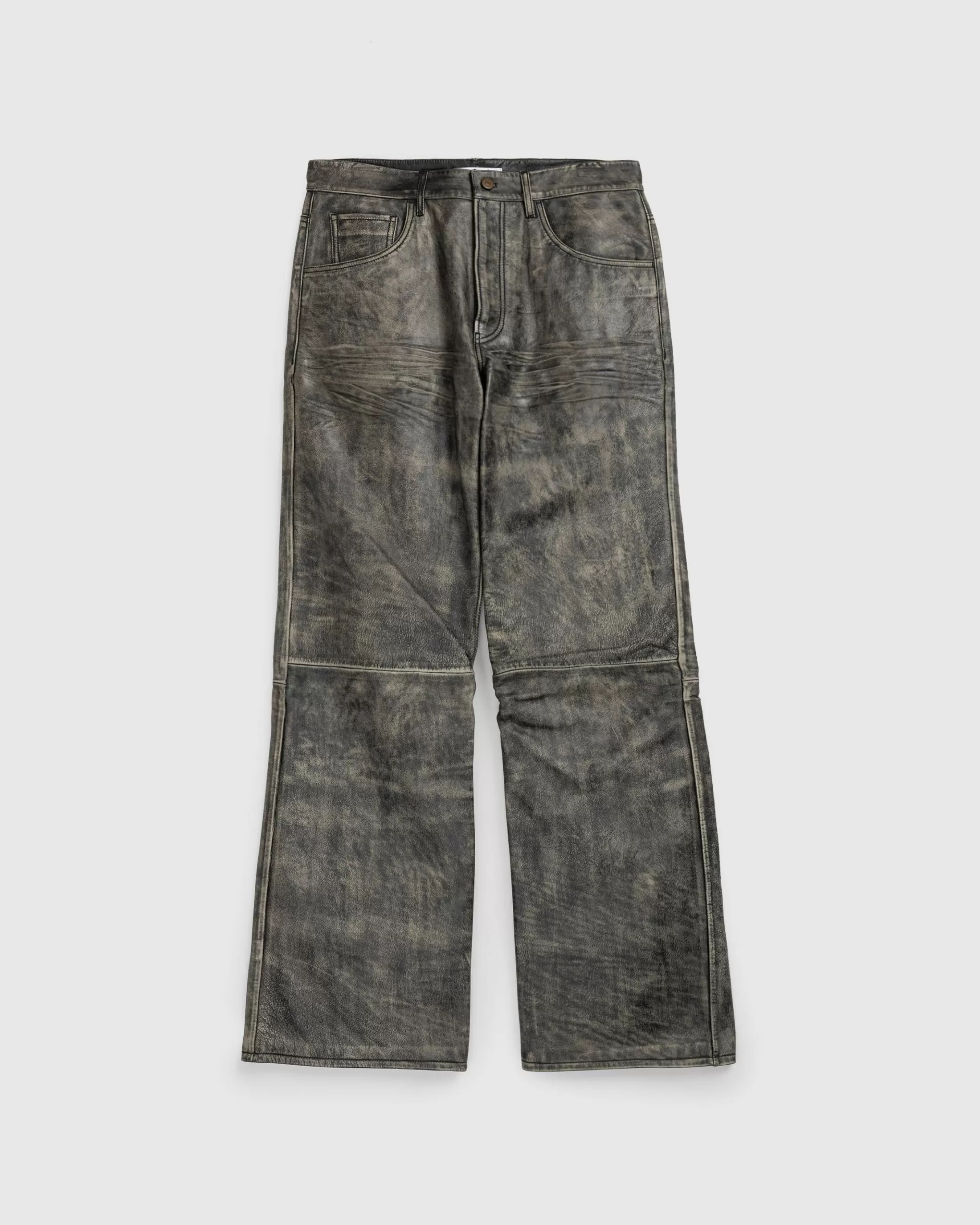 Sale Acne Studios Distressed Leather Pant black