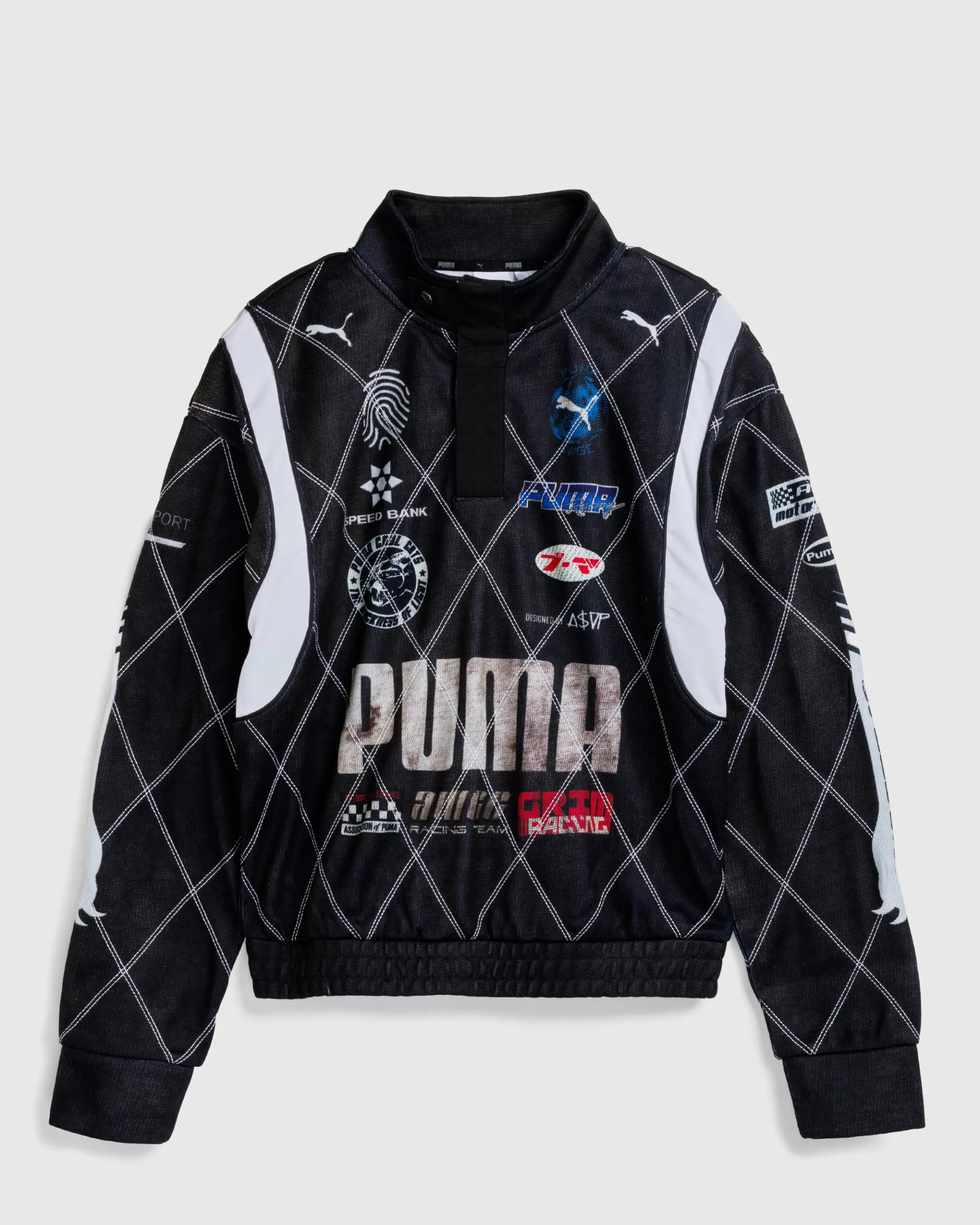 Fashion Puma Distressed Sweatshirt  Black pumablack