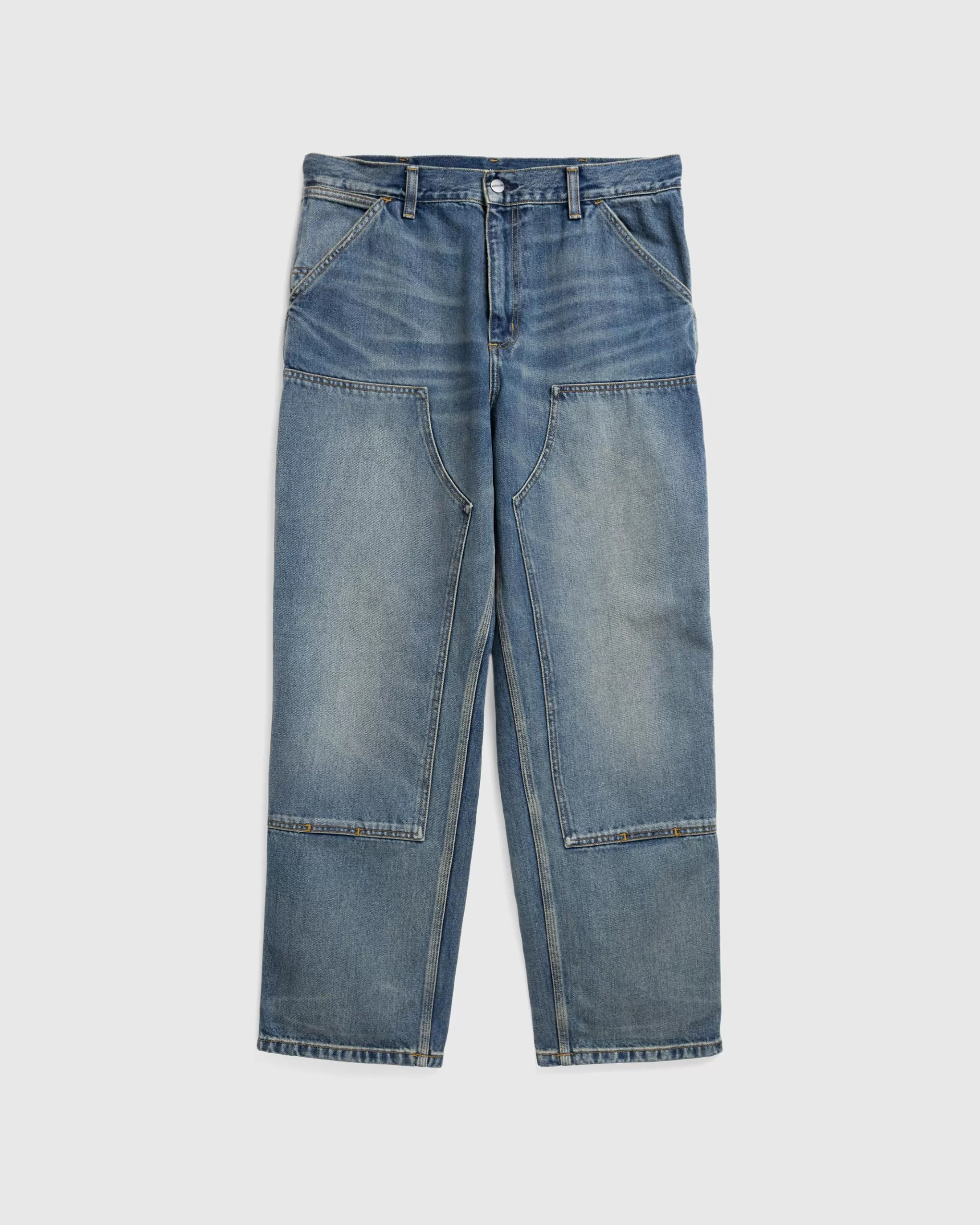 Sale Carhartt WIP Double Knee Pant blue/wornusedwash