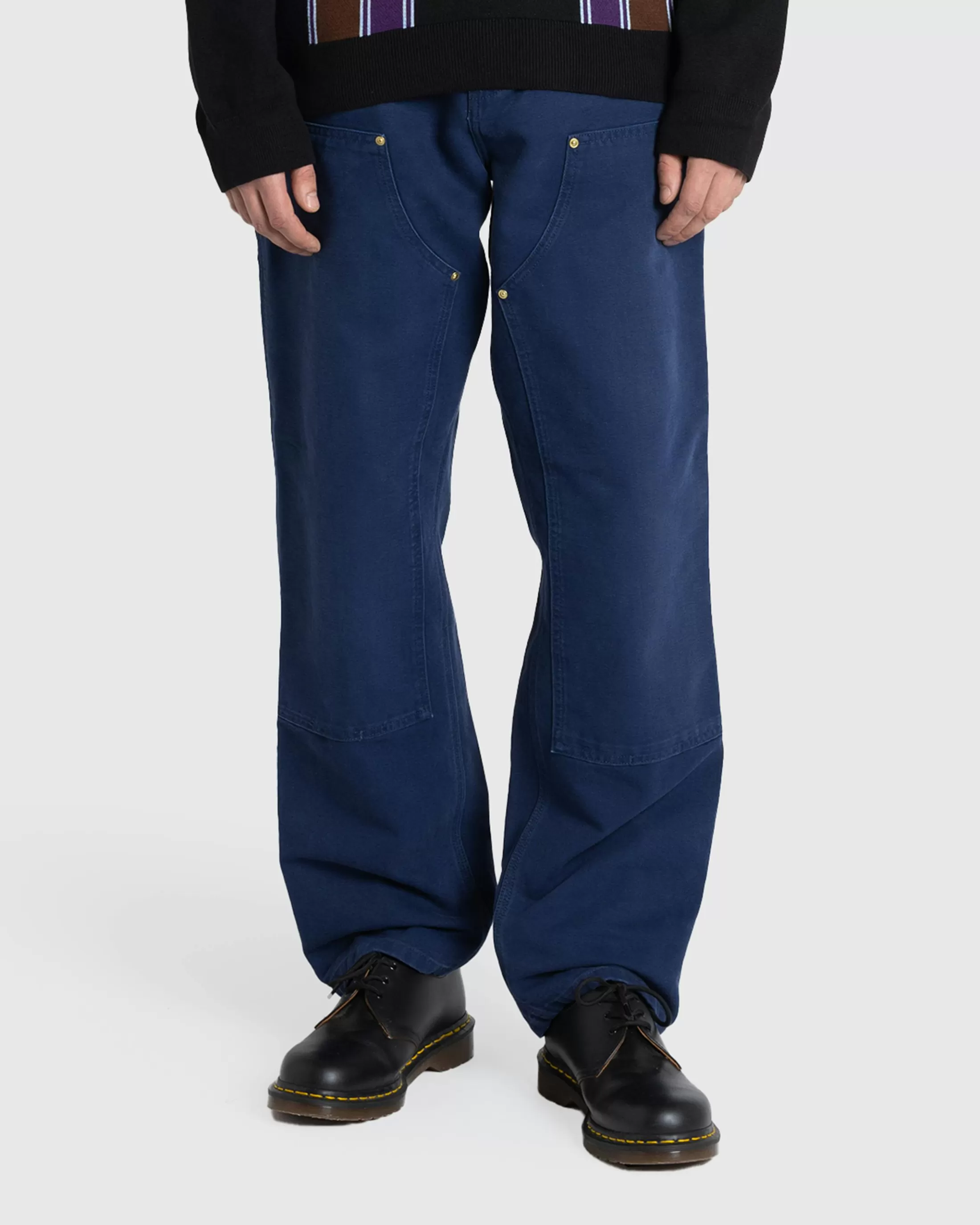 Shop Carhartt WIP Double Knee Pant Air Force Blue/Aged Canvas airforceblue/agedcanvas