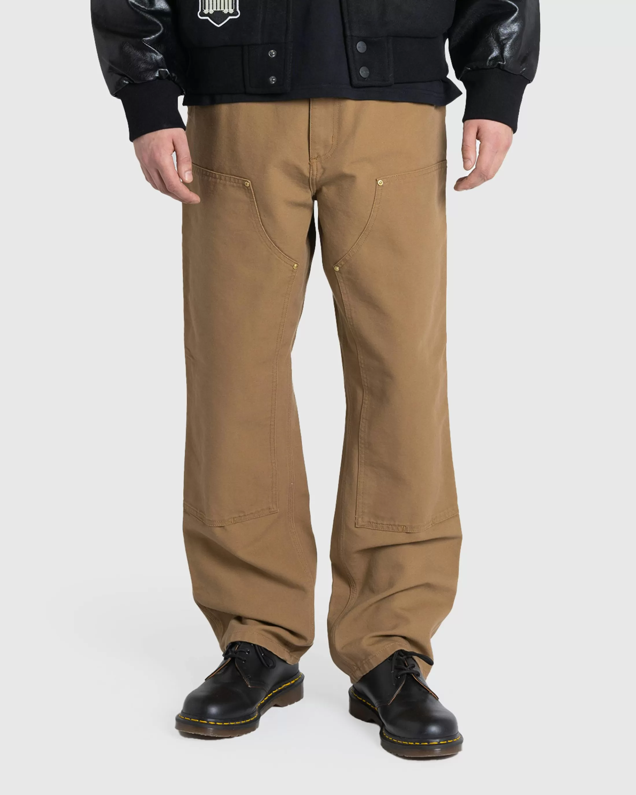 Shop Carhartt WIP Double Knee Pant Hamilton Brown/Rinsed hamiltonbrown/rinsed