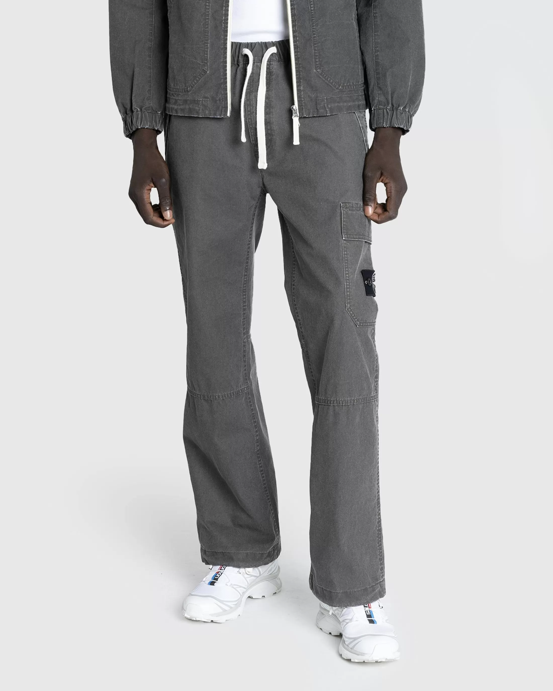 Hot Stone Island Drawstring Pants Lead Grey leadgrey