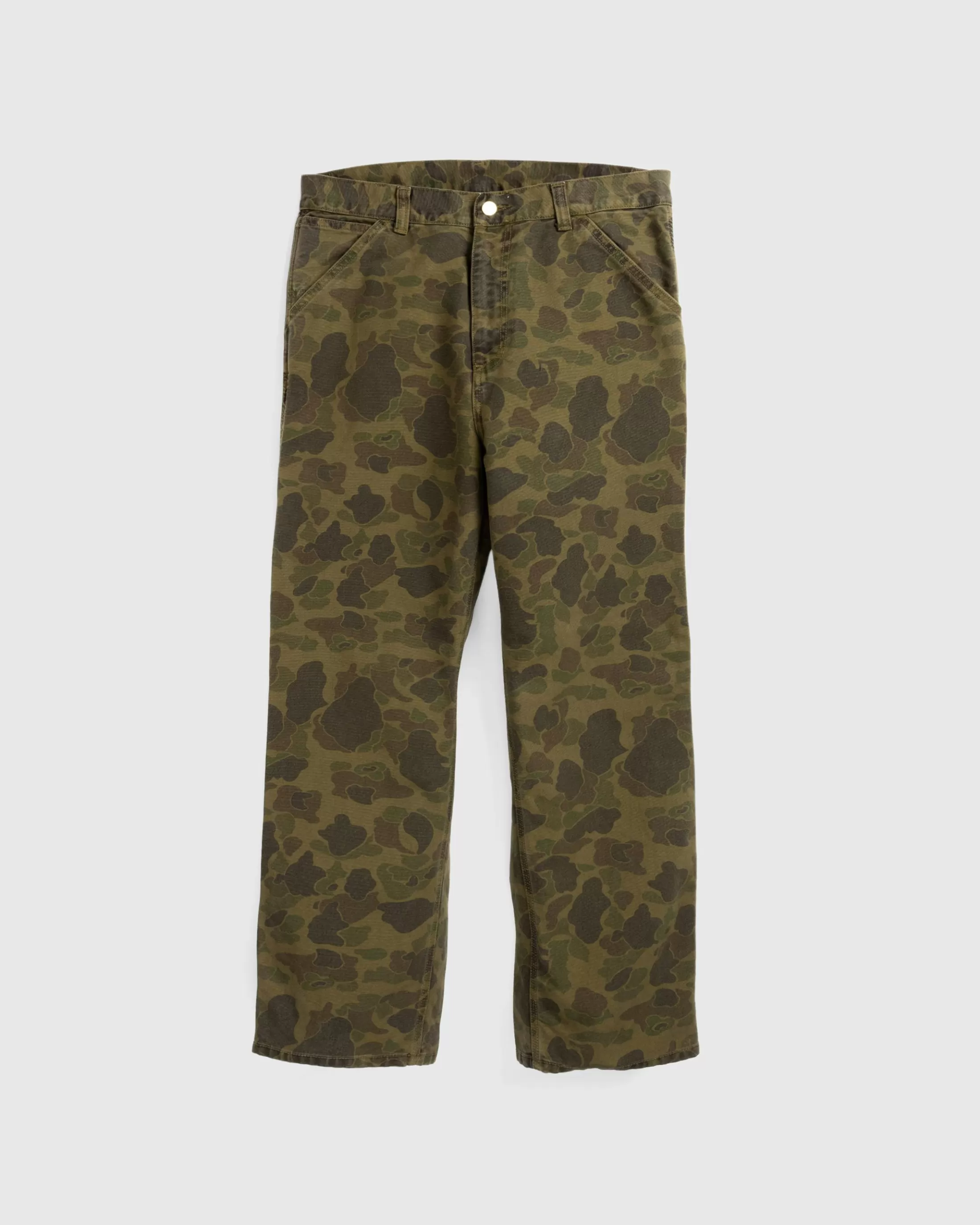 Best Carhartt WIP Duck Single Knee Pant Camo Green/Office Green/Garment Dyed