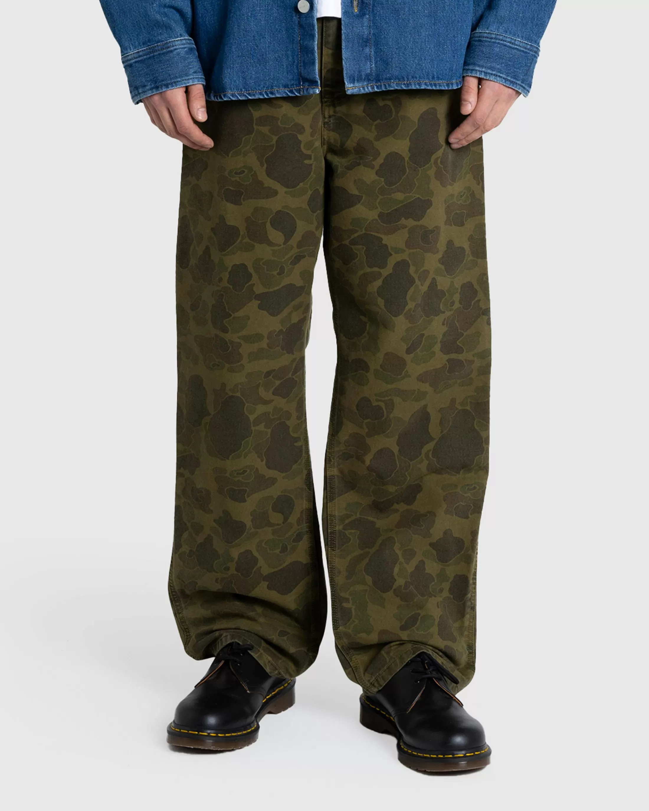 Best Carhartt WIP Duck Single Knee Pant Camo Green/Office Green/Garment Dyed