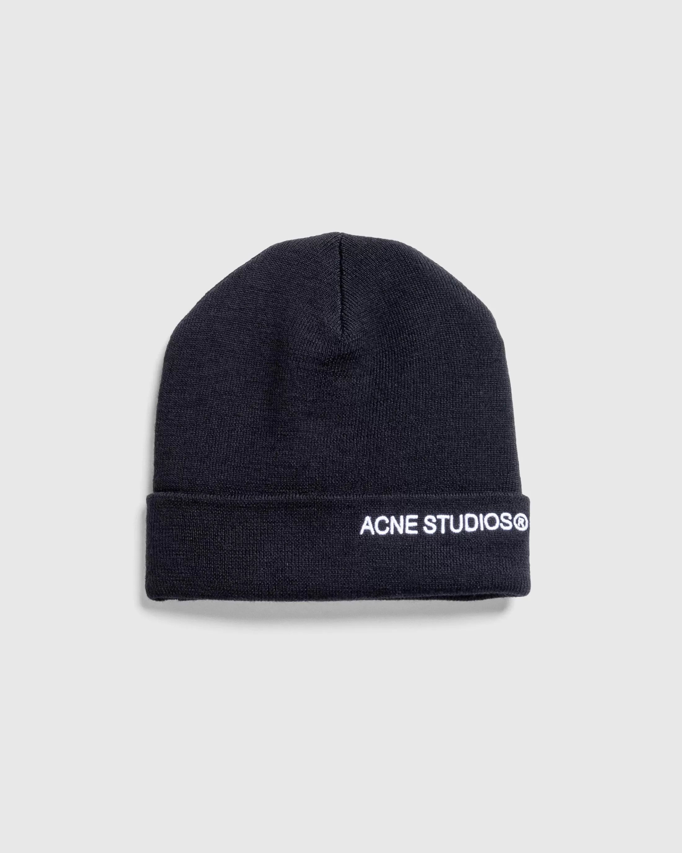 Store Acne Studios Embroidered Logo Beanie black