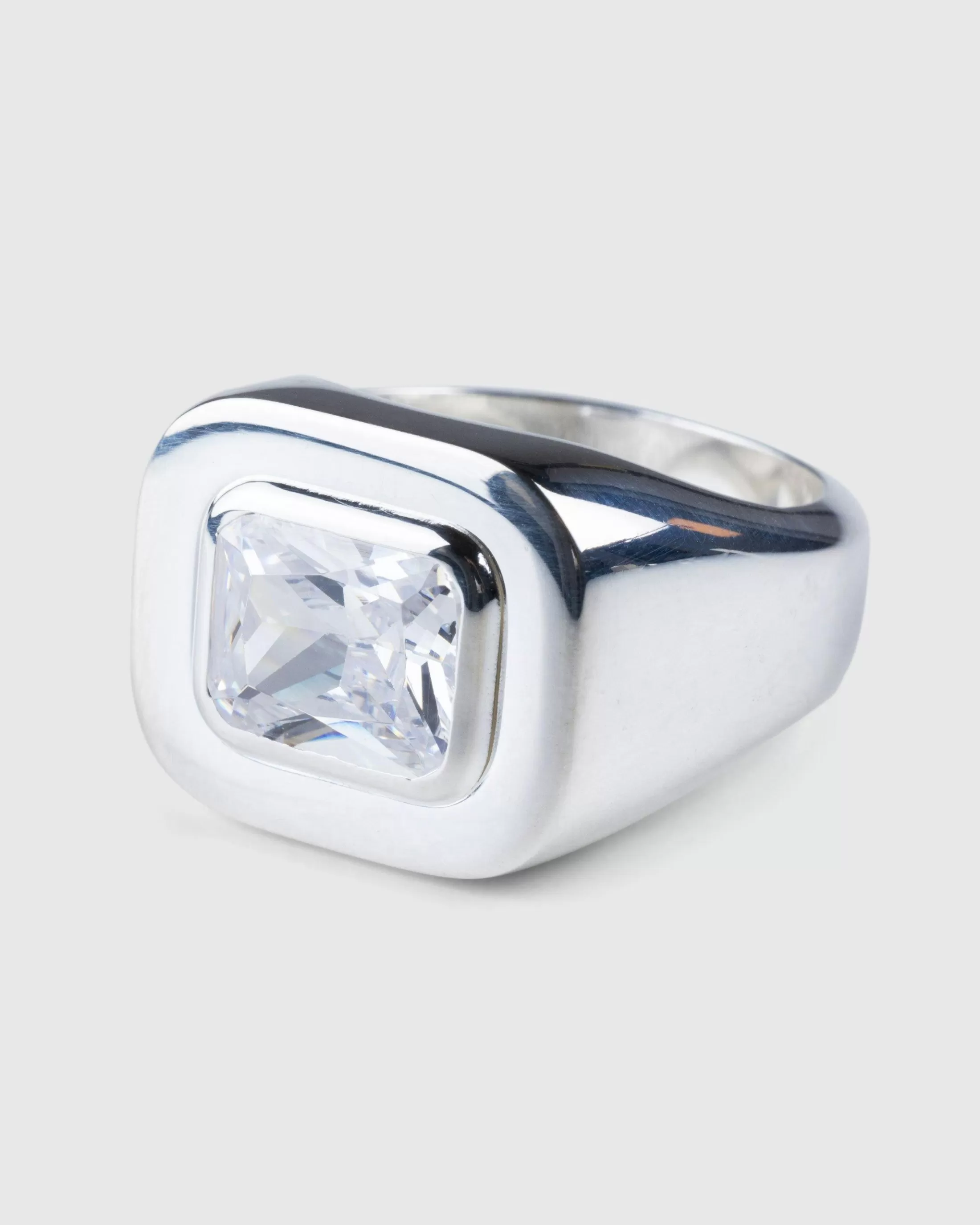 Sale Hatton Labs Emerald Cut Signet Ring silver/white