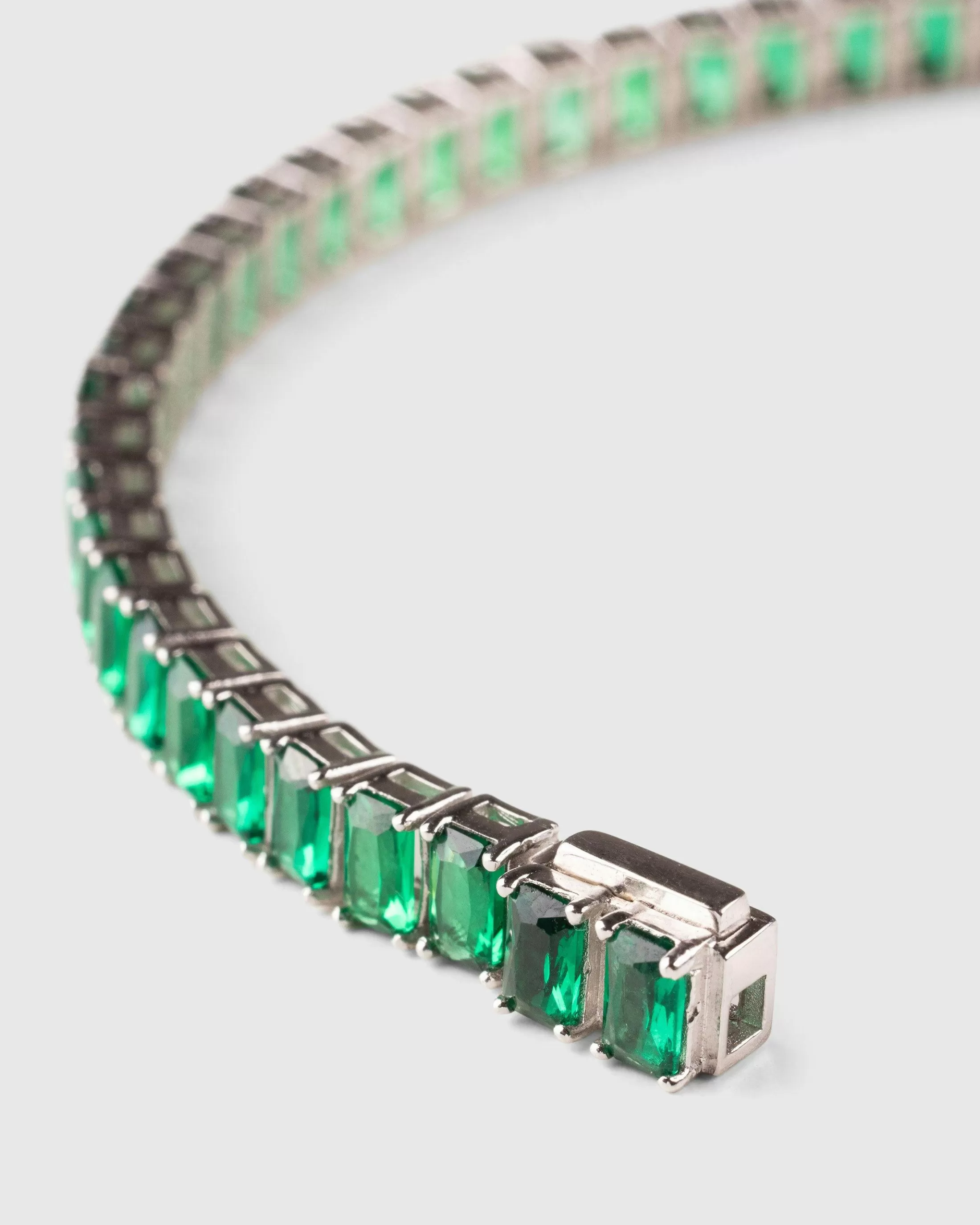 Best Hatton Labs Emerald Cut Tennis Bracelet silver/emerald