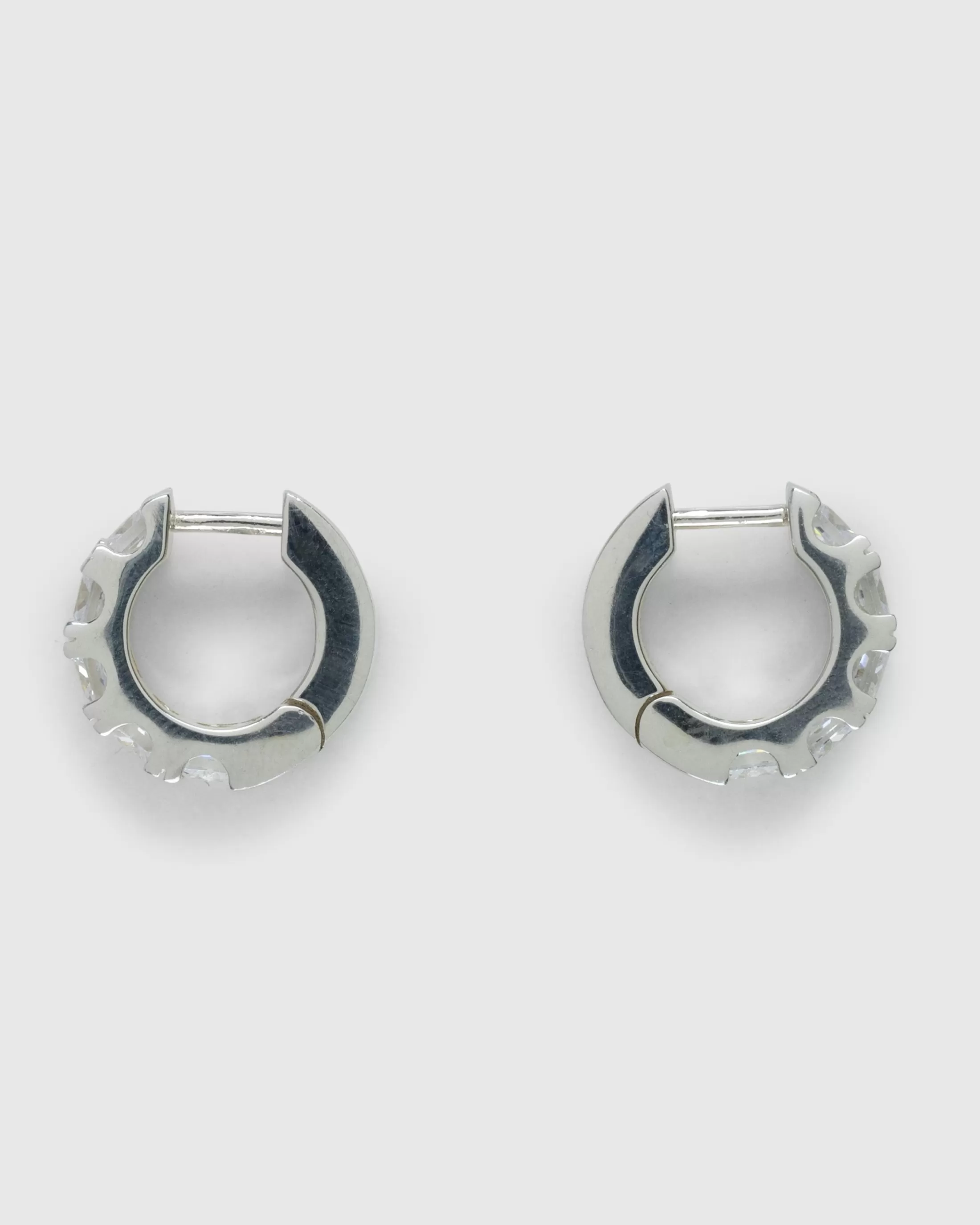 Outlet Hatton Labs Facet Hoop Earrings Sterling Silver/White