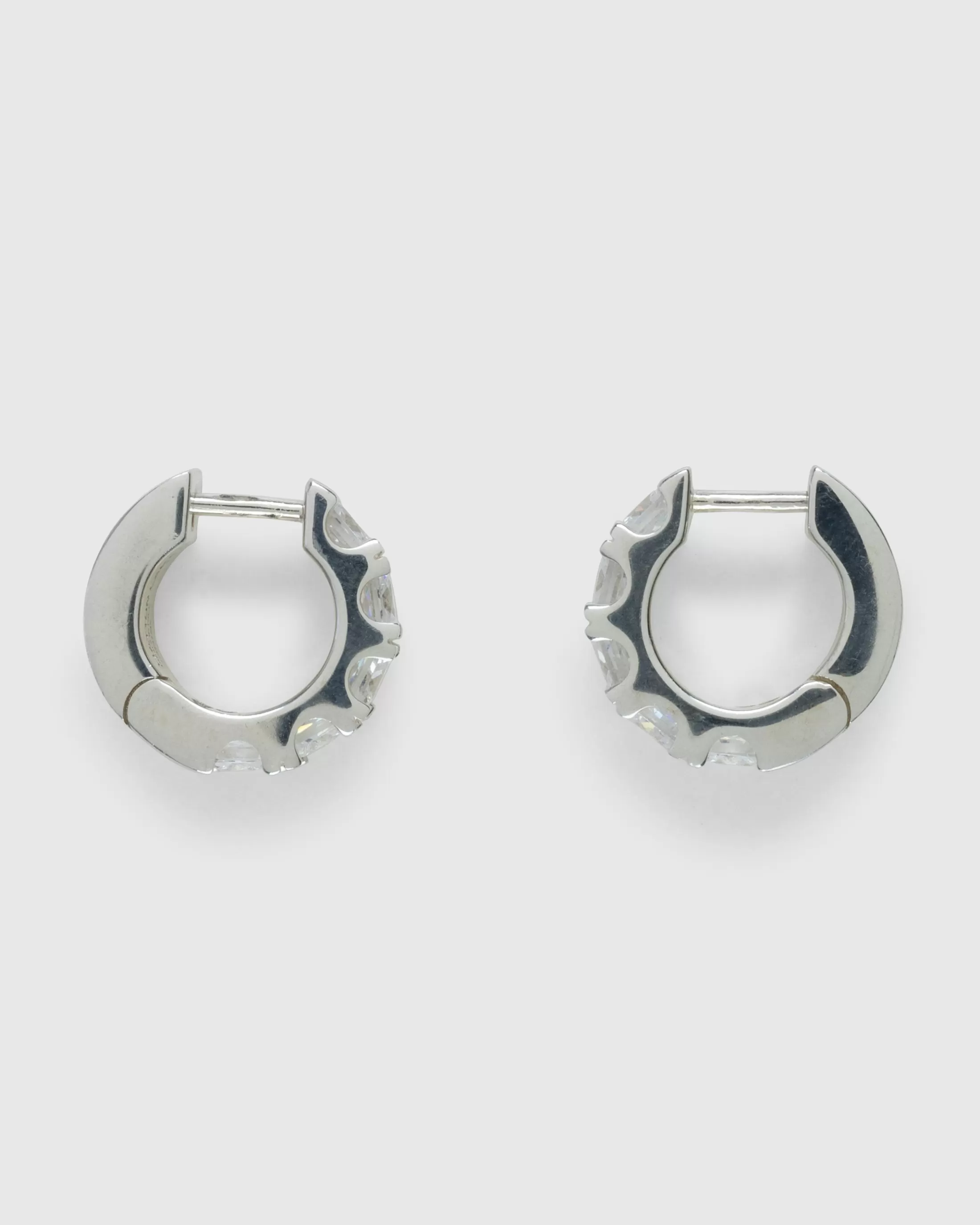 Outlet Hatton Labs Facet Hoop Earrings Sterling Silver/White