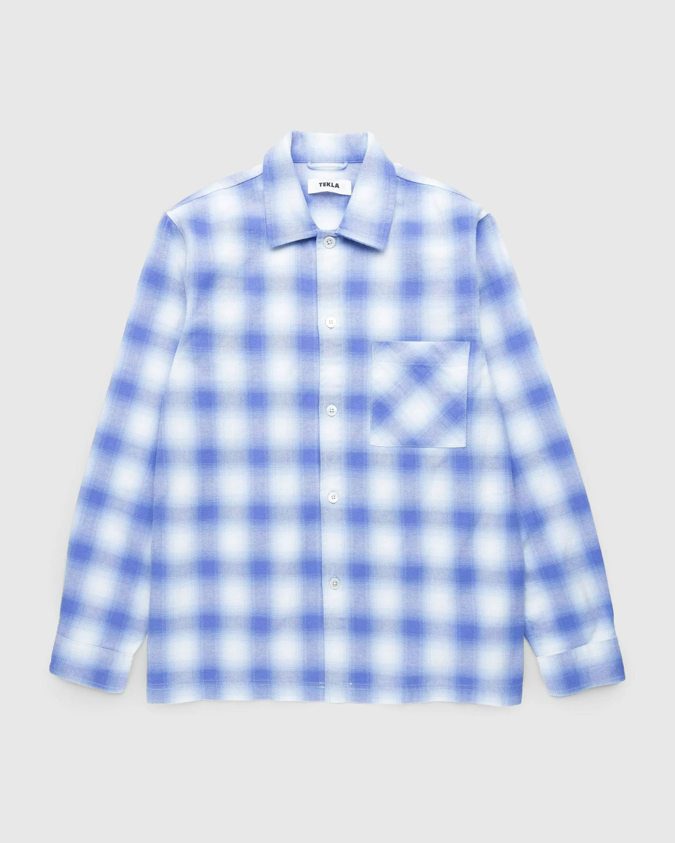 Hot Tekla Flannel Pyjamas Shirt Light Blue Plaid lightblueplaid