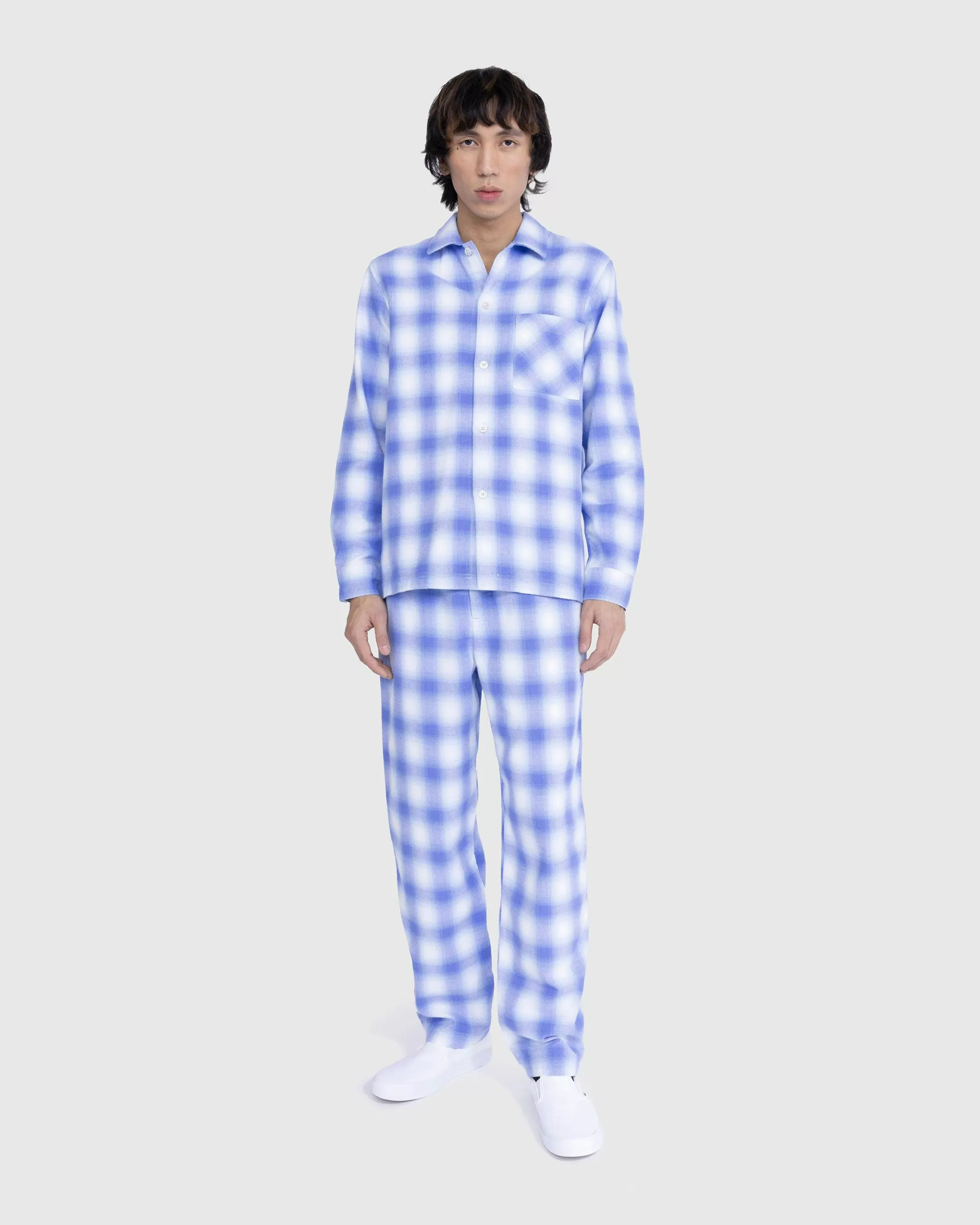 Hot Tekla Flannel Pyjamas Shirt Light Blue Plaid lightblueplaid