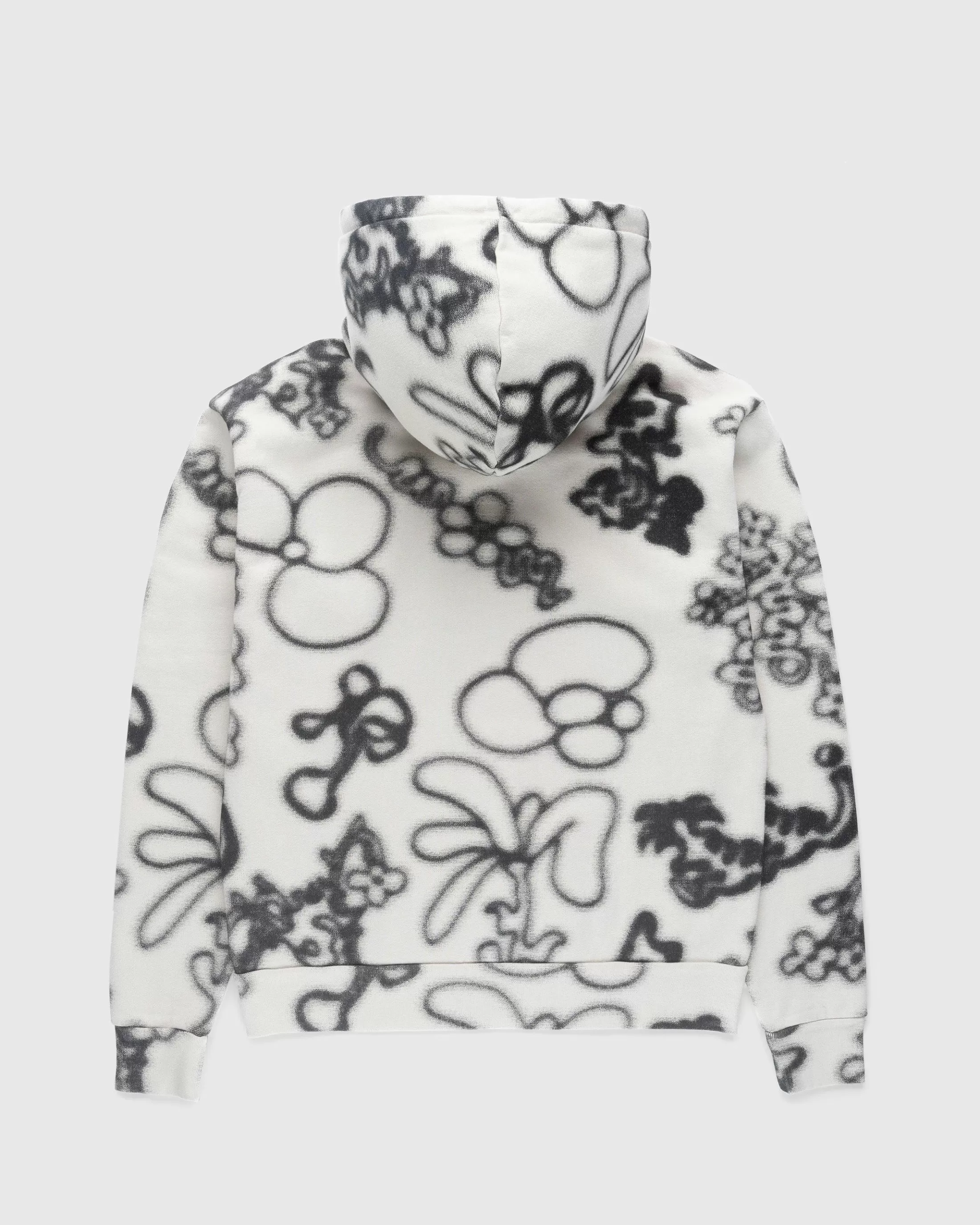 Cheap NTS Fleece Flower Hoodie Ivory/Black grey