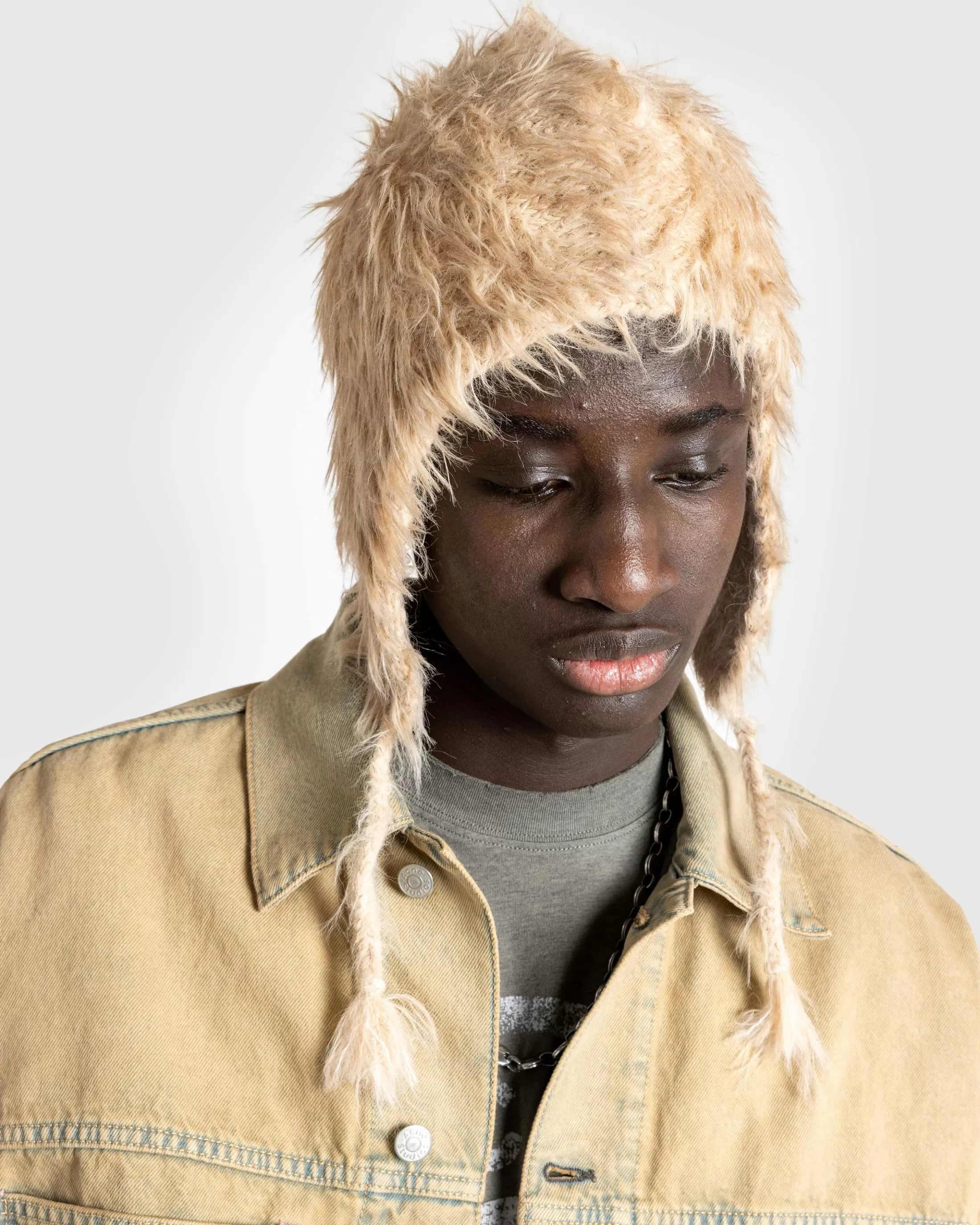 Best Acne Studios Fluffy Hat beige