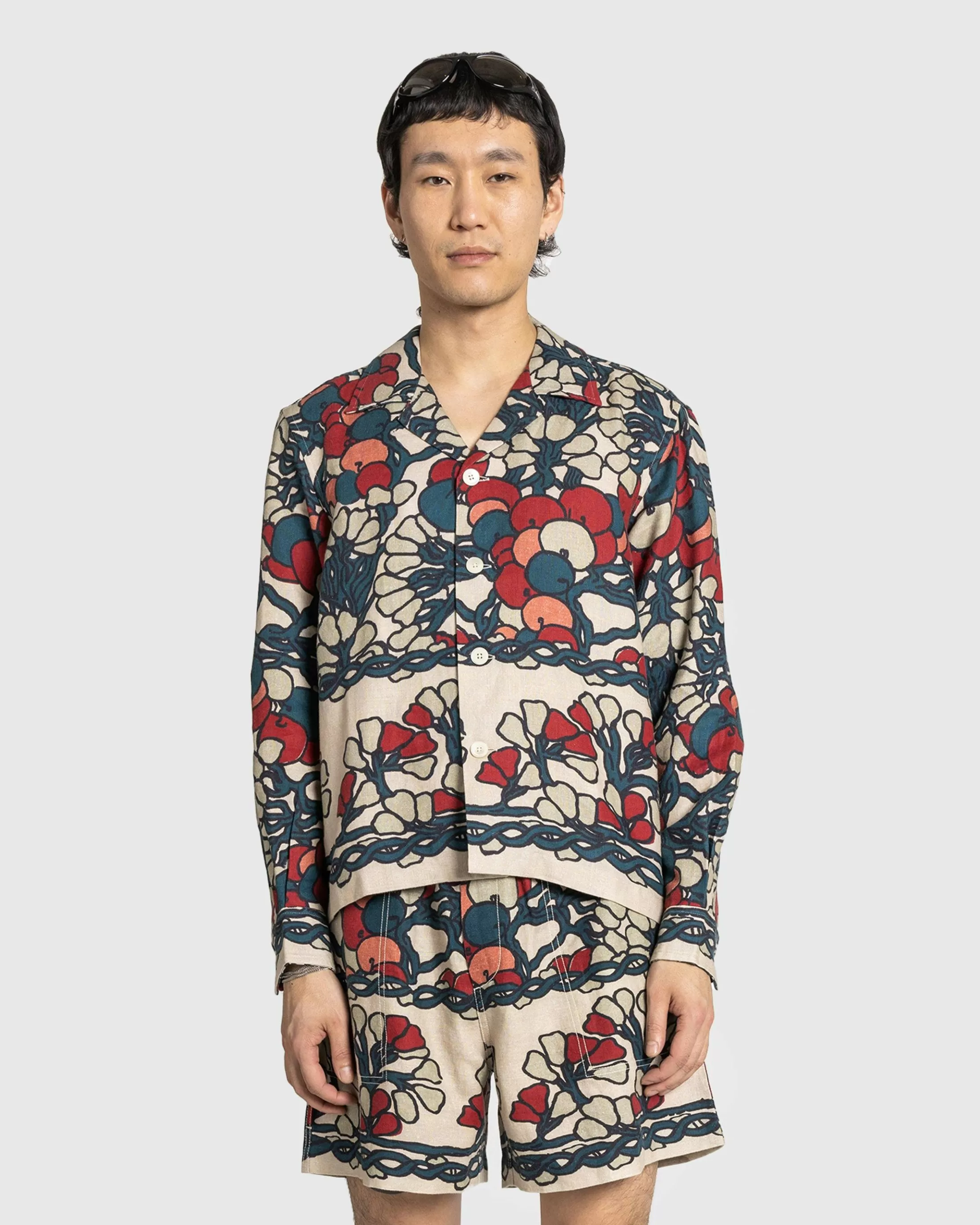 Online Bode Garden Lattice Long-Sleeve Shirt Ecru/Multi ecrumulti