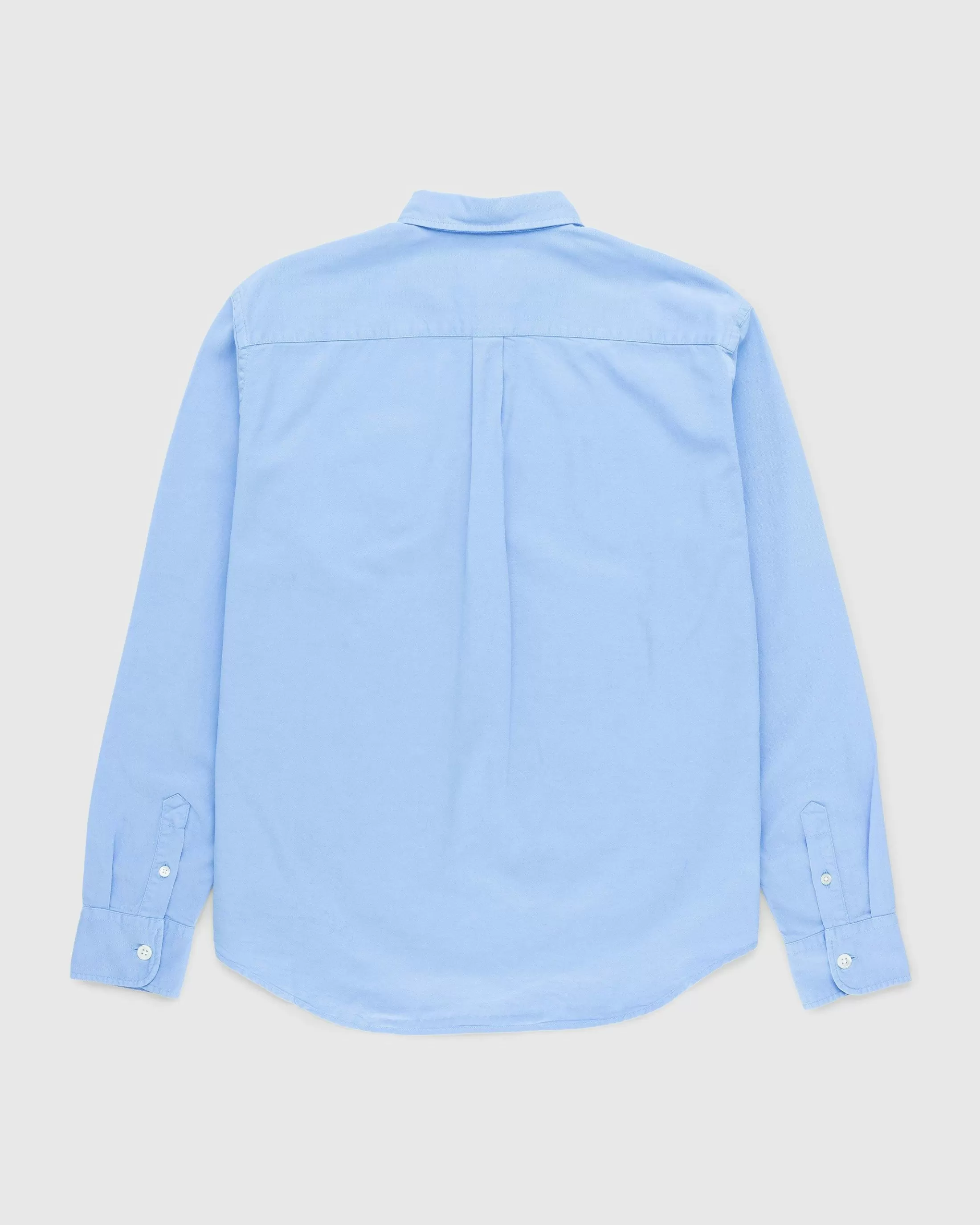 Clearance Highsnobiety HS05 Garment-Dyed Peach Long-Sleeve Shirt blue