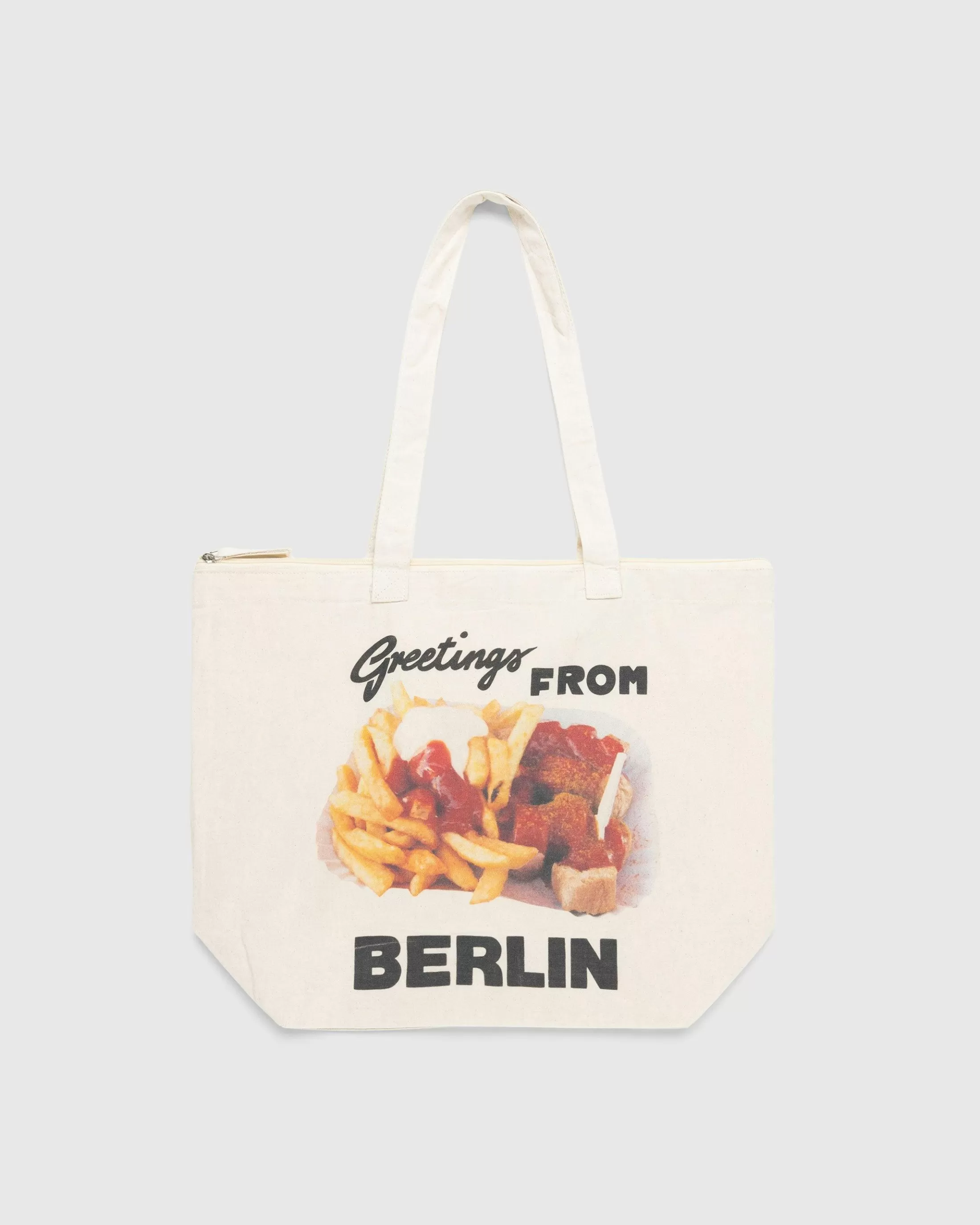 Shop Carne Bollente Greetings from Berlin! Tote Bag Multi beige