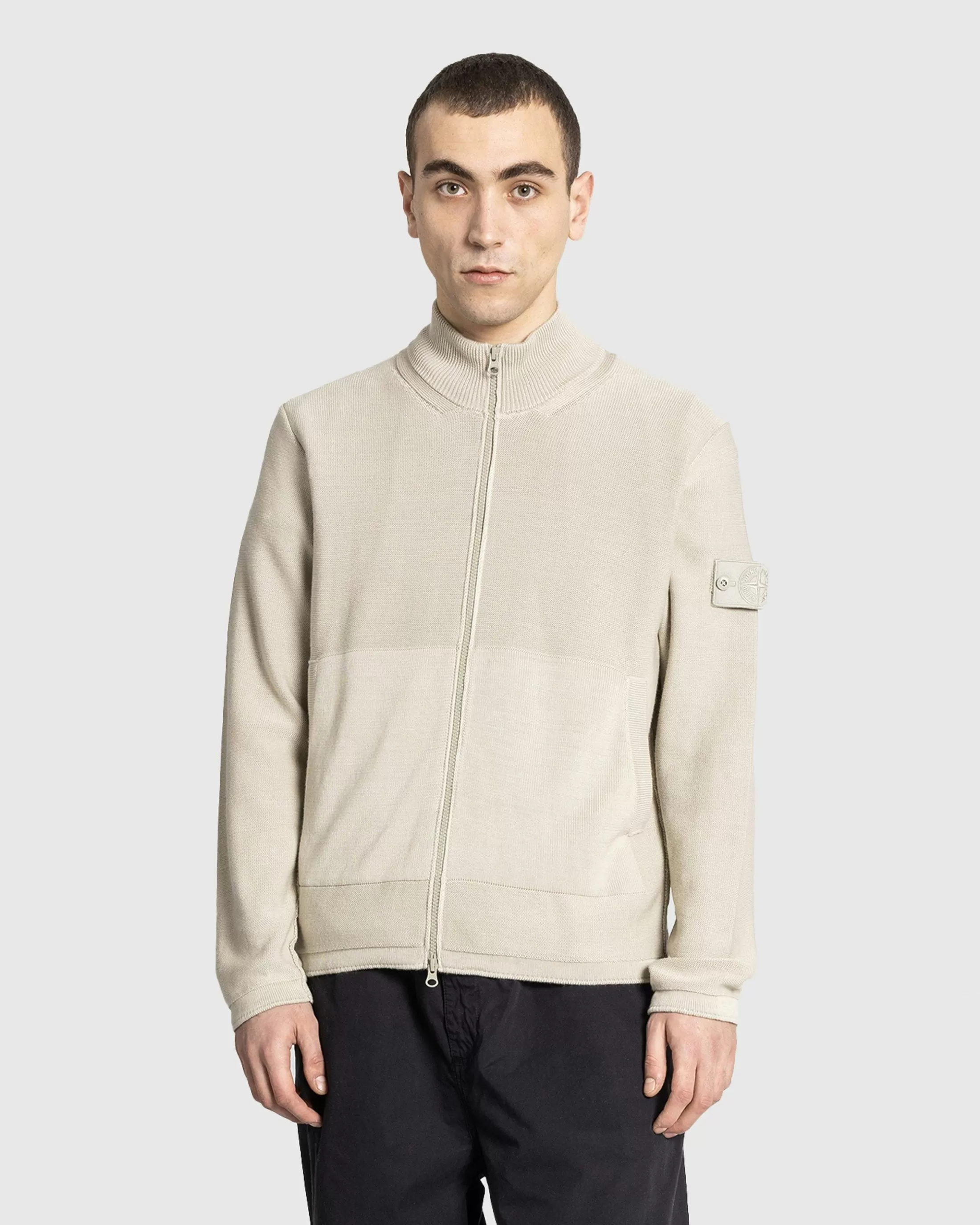 Store Stone Island Half-Zip Cardigan beige