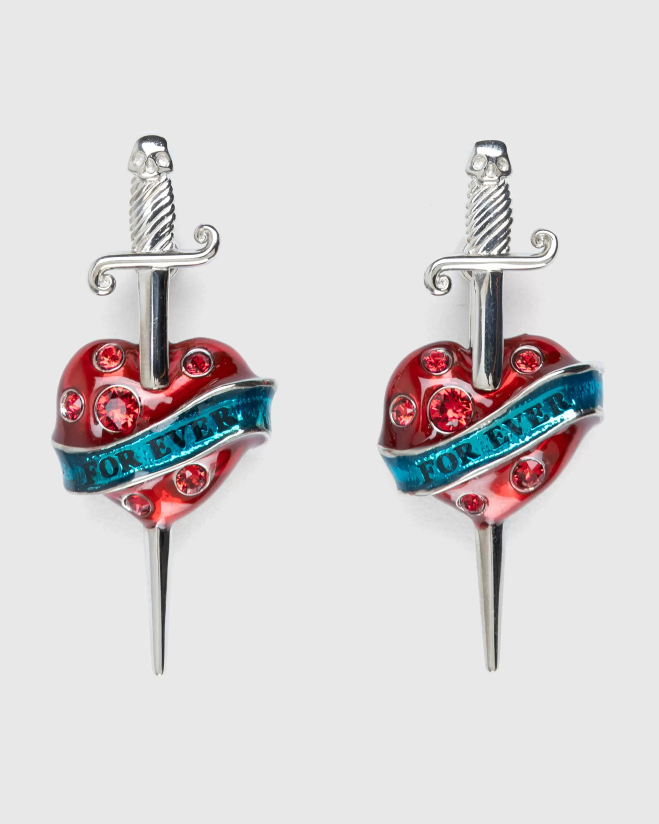 Online Jean Paul Gaultier Heart and Sword Earrings silver