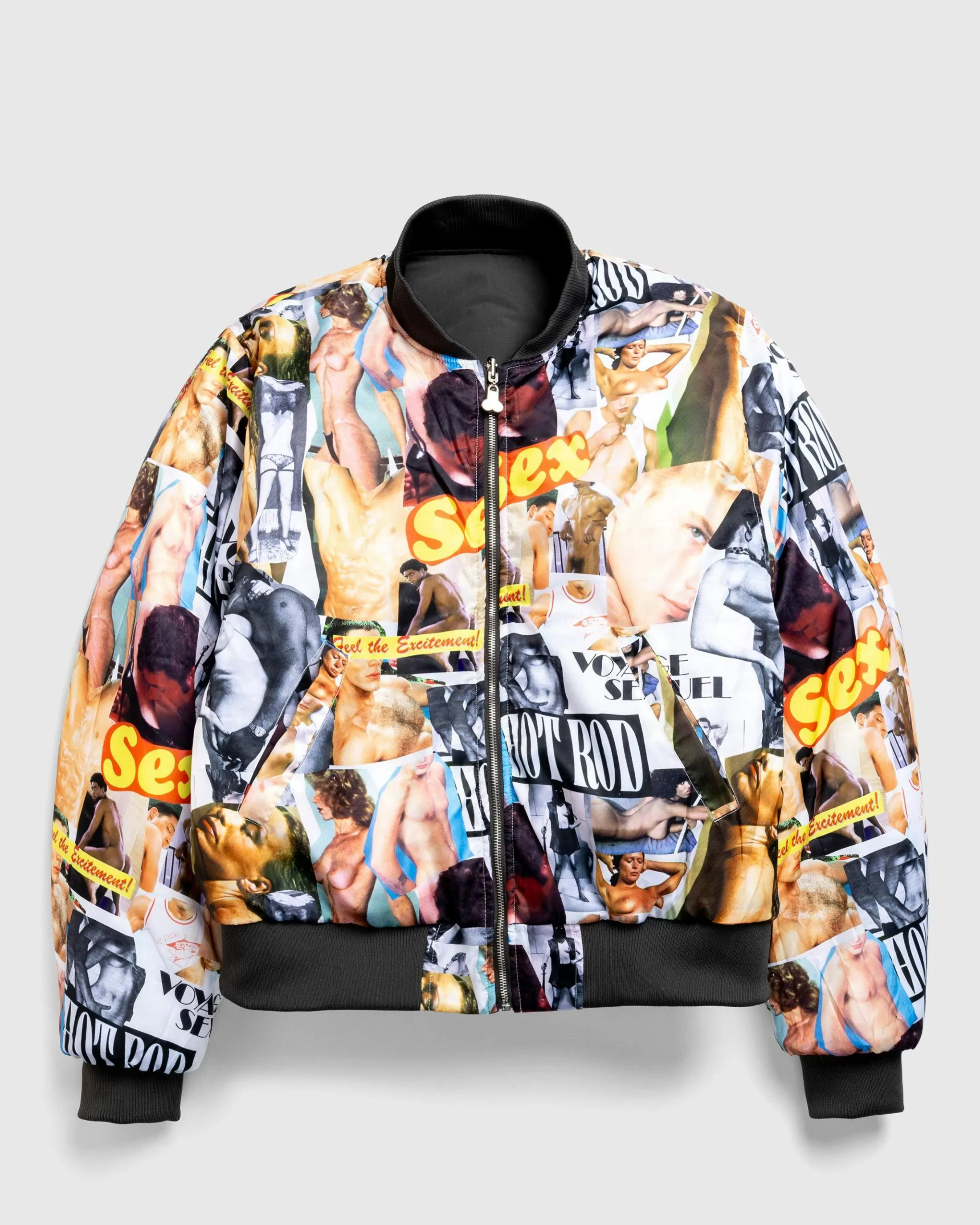 Best Carne Bollente Hidden Pleasures Bomber Jacket Gray grey