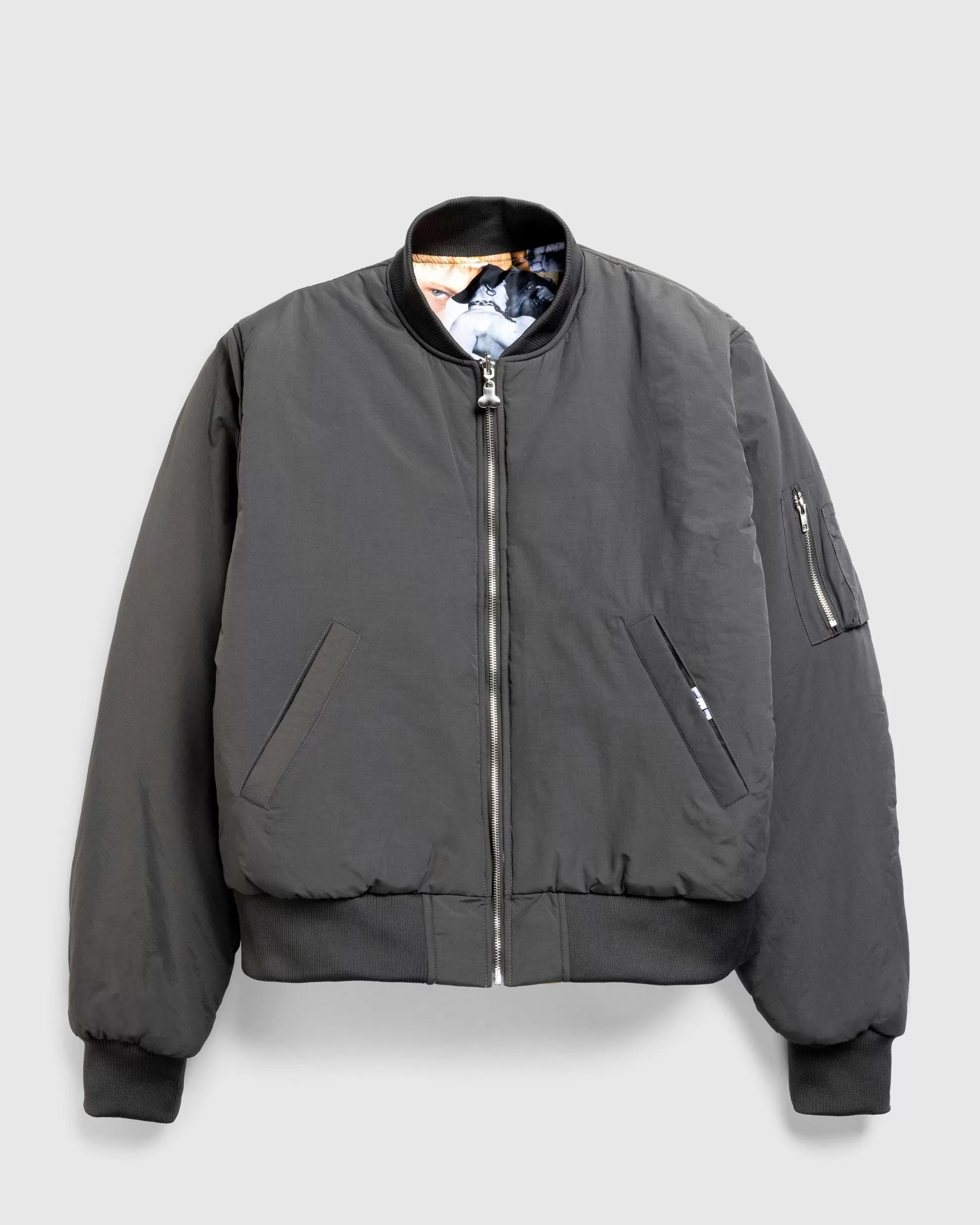 Best Carne Bollente Hidden Pleasures Bomber Jacket Gray grey